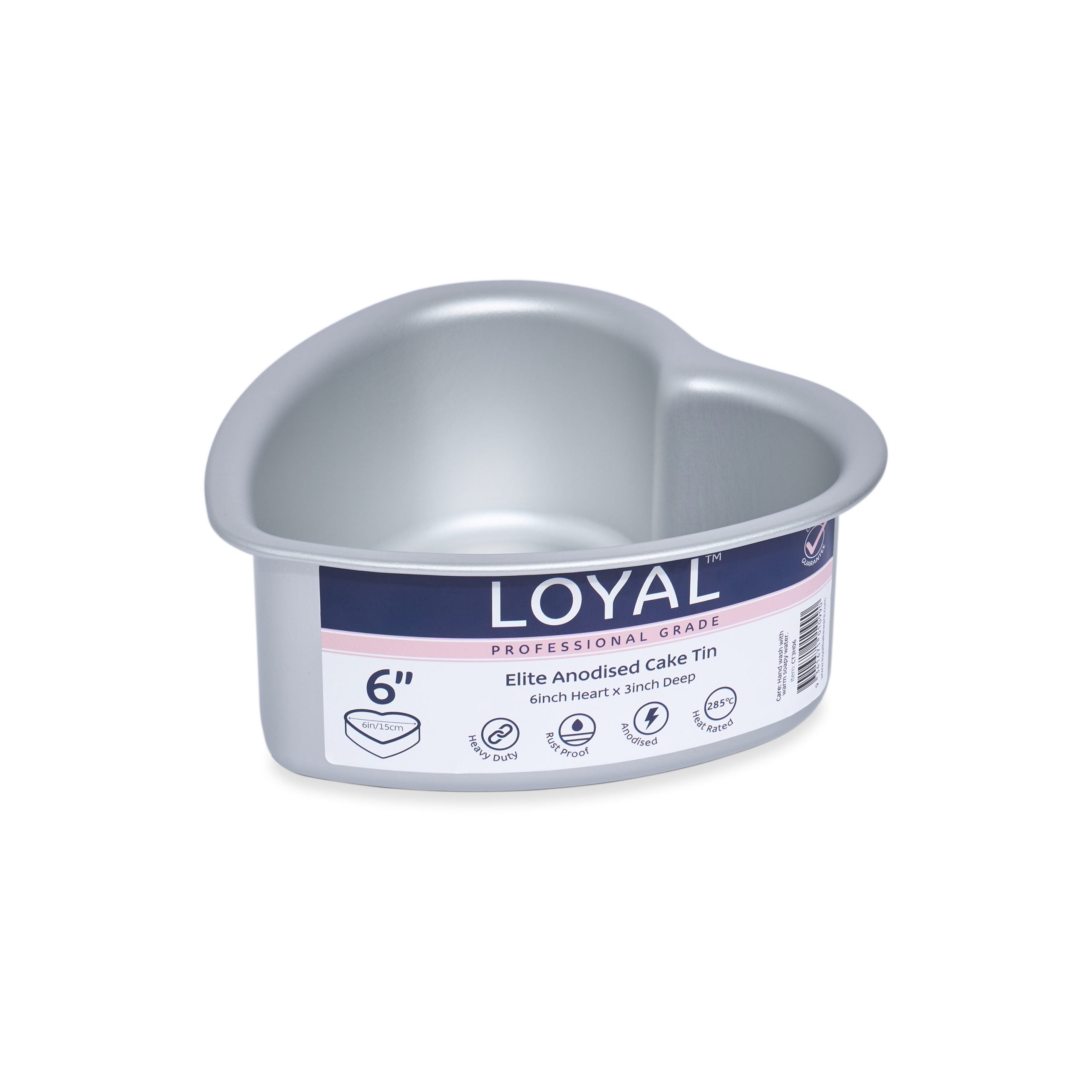 LOYAL Elite Anodised Heart Cake Tin 6 Inch