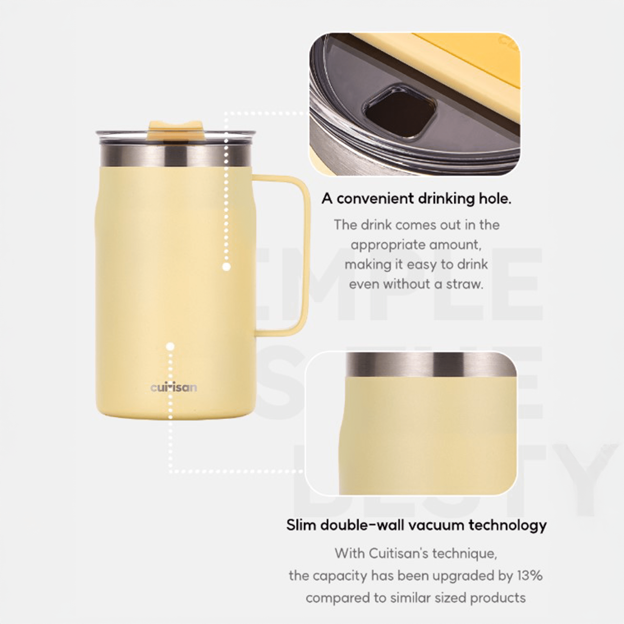 Cuitisan Trend Mug (680ml) Lemon Yellow