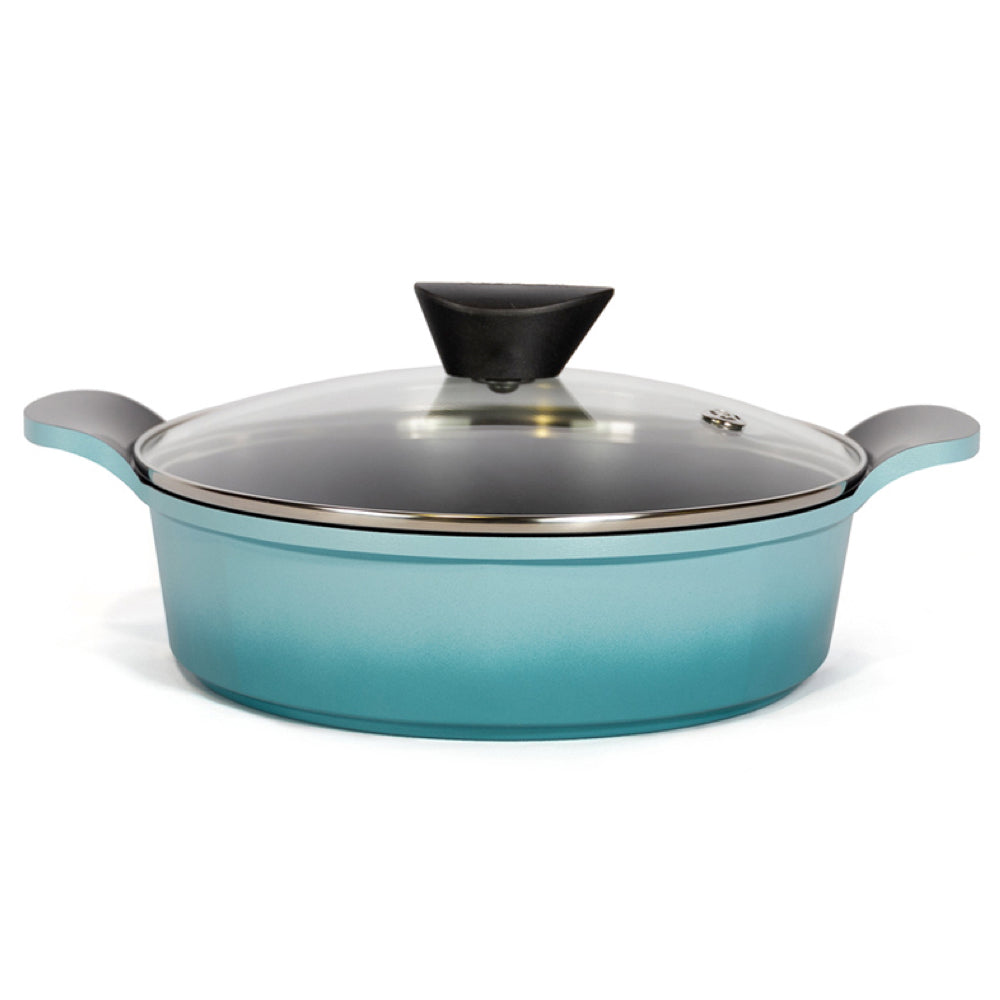Neoflam Venn 24cm Low casserole Induction Turquoise 2.7L