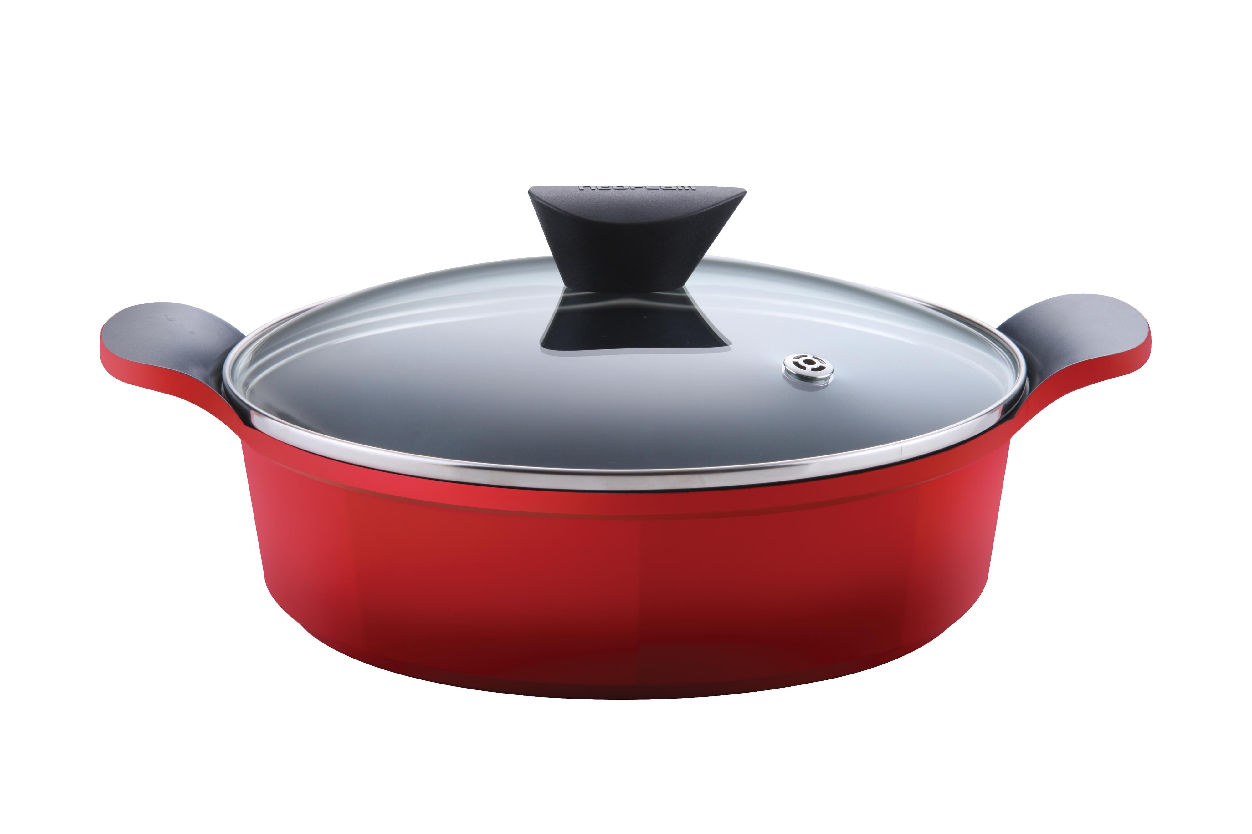 Neoflam Venn 32cm Low Casserole induction Red 6.25L