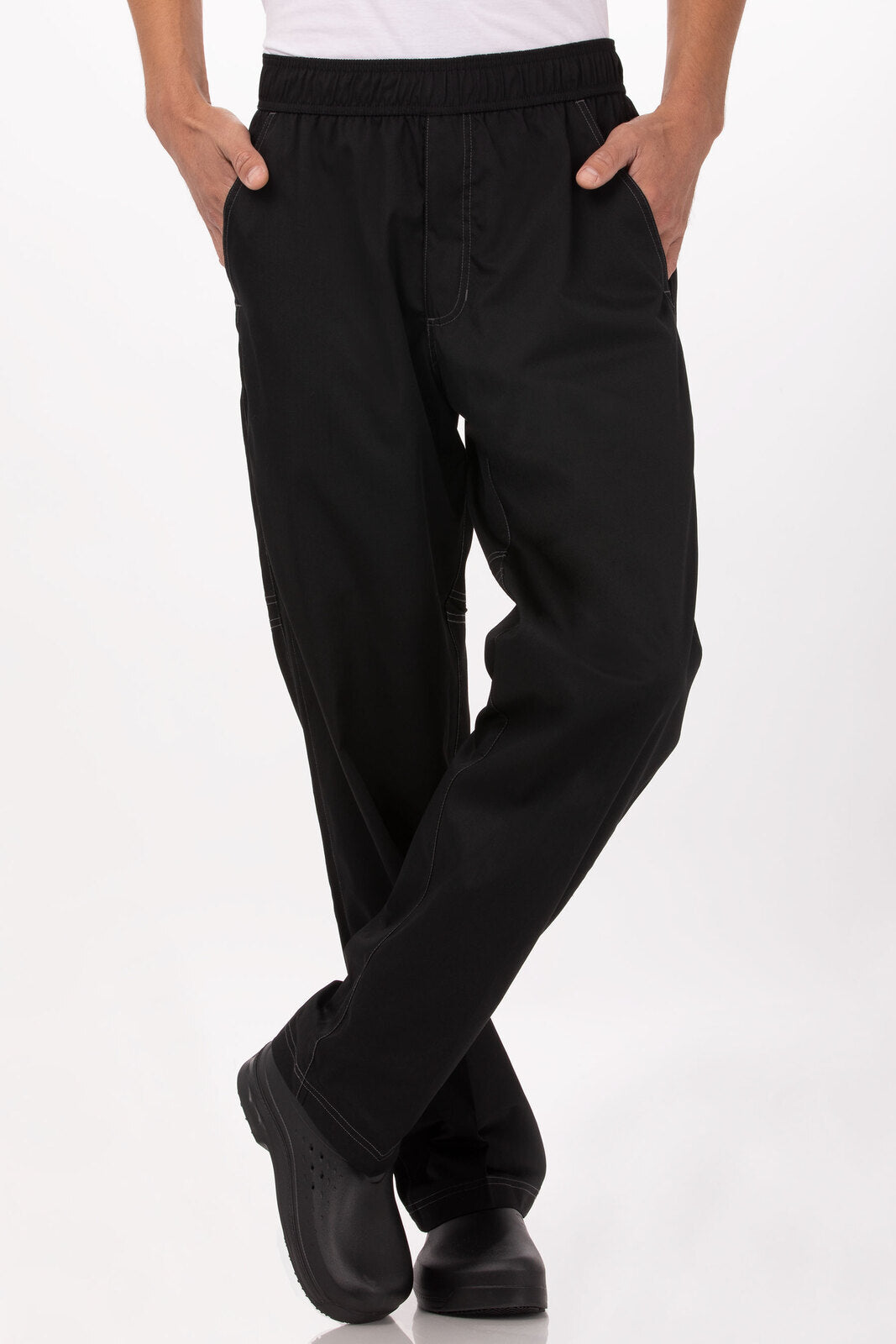 Chef Works Cool Vent Men's Baggy Chef Pants - Black