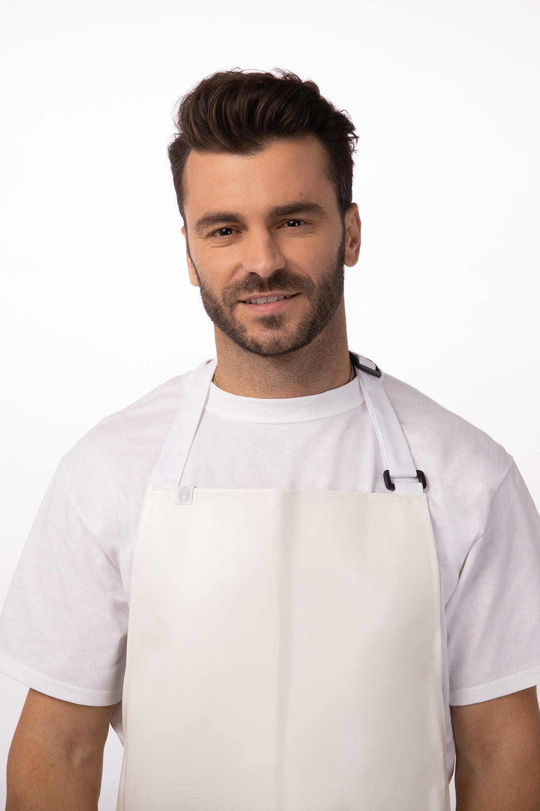 Chef Works Long PVC Bib Apron - White