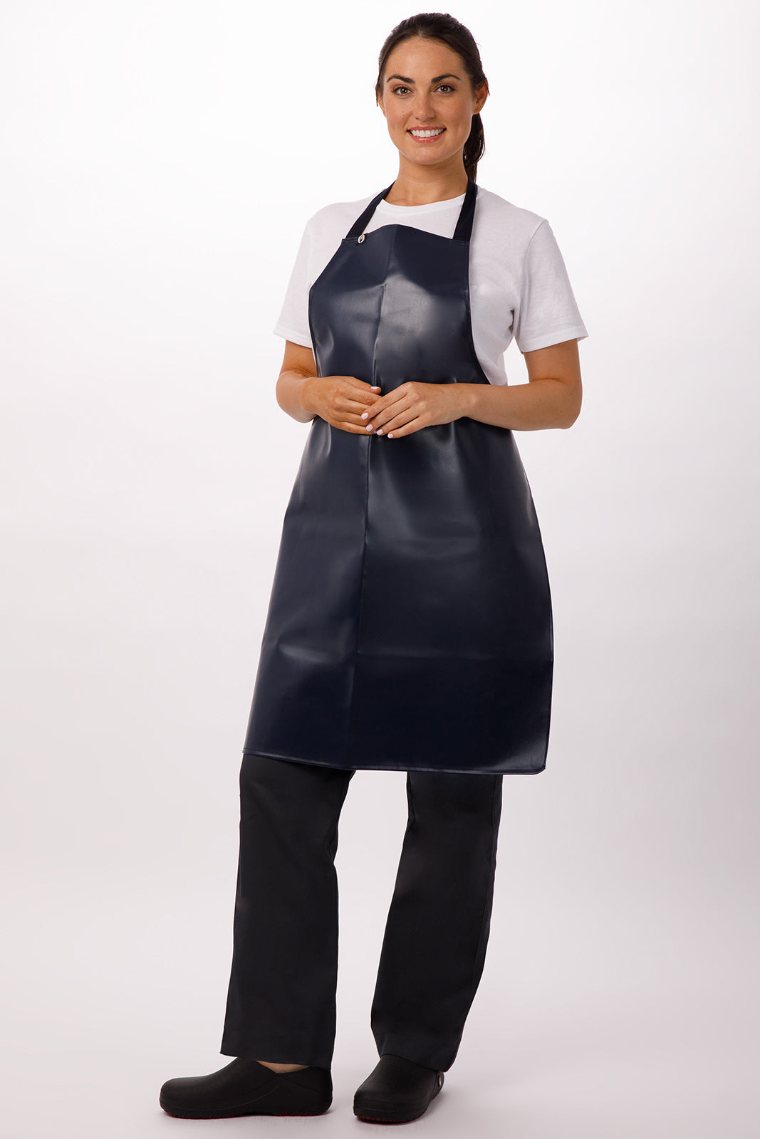 Chef Works Short PVC Bib Apron - Navy