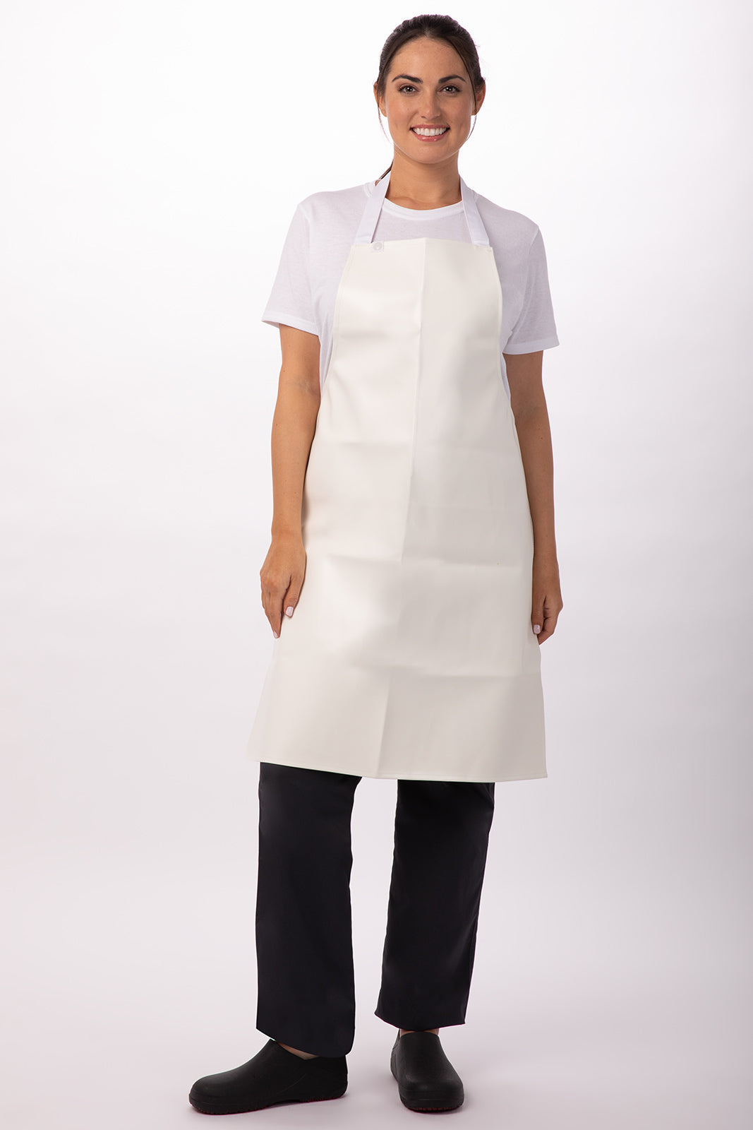 Chef Works Short PVC Bib Apron - White