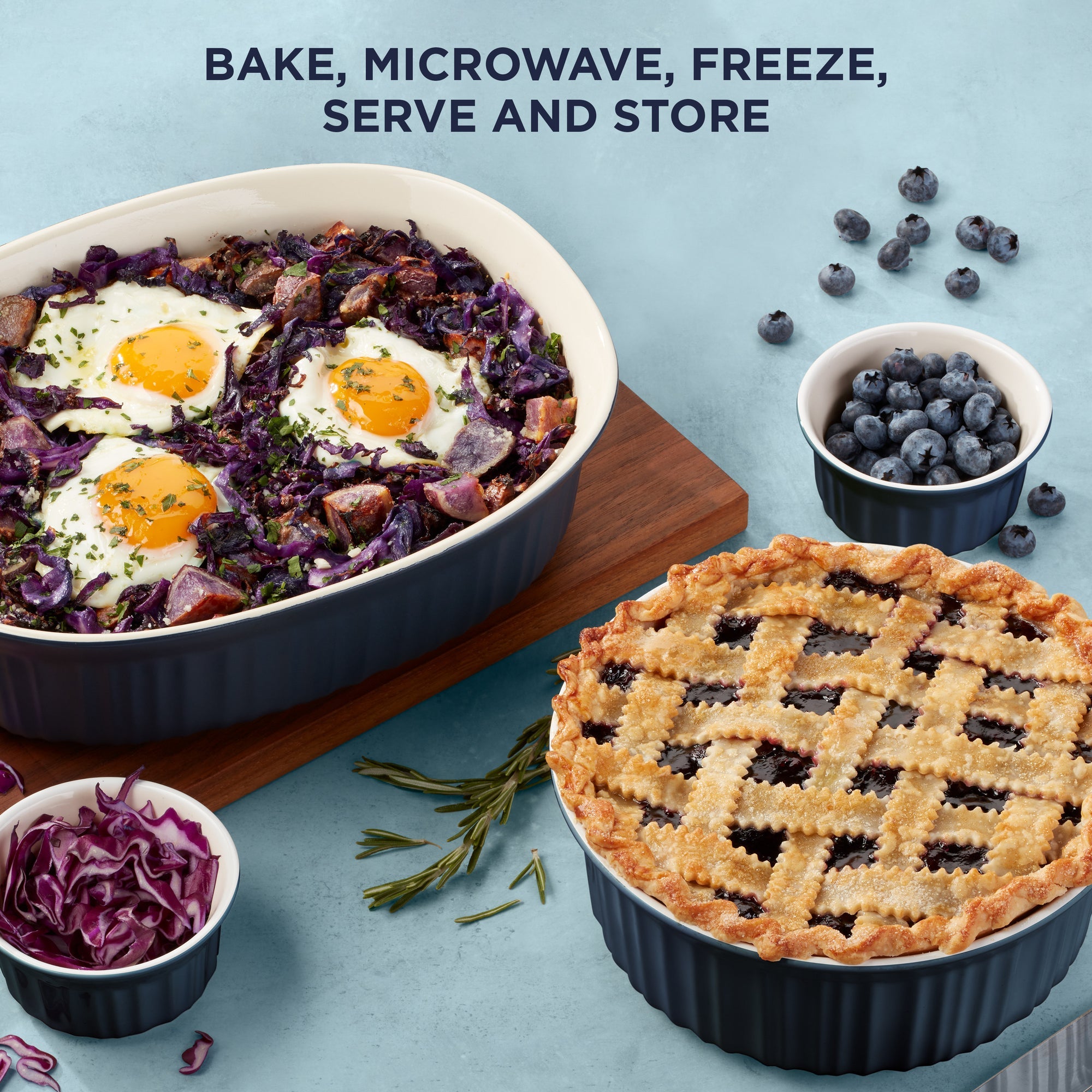 Corningware French Colors 12 Piece Set - Navy
