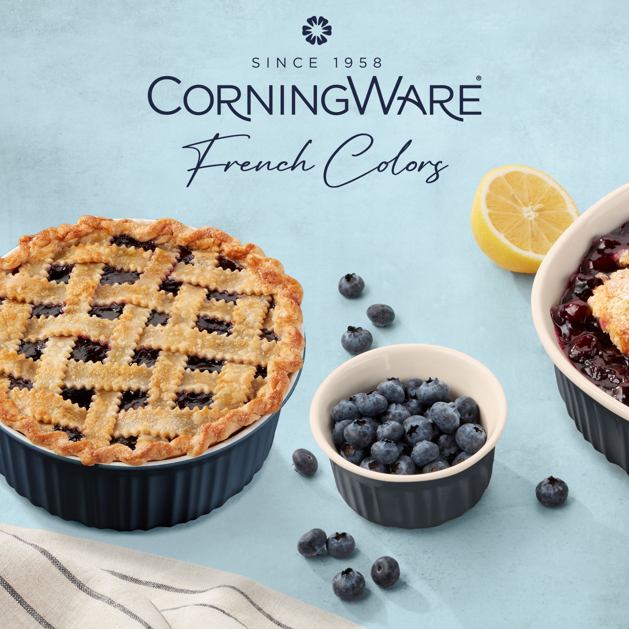 Corningware French Colors 12 Piece Set - Navy