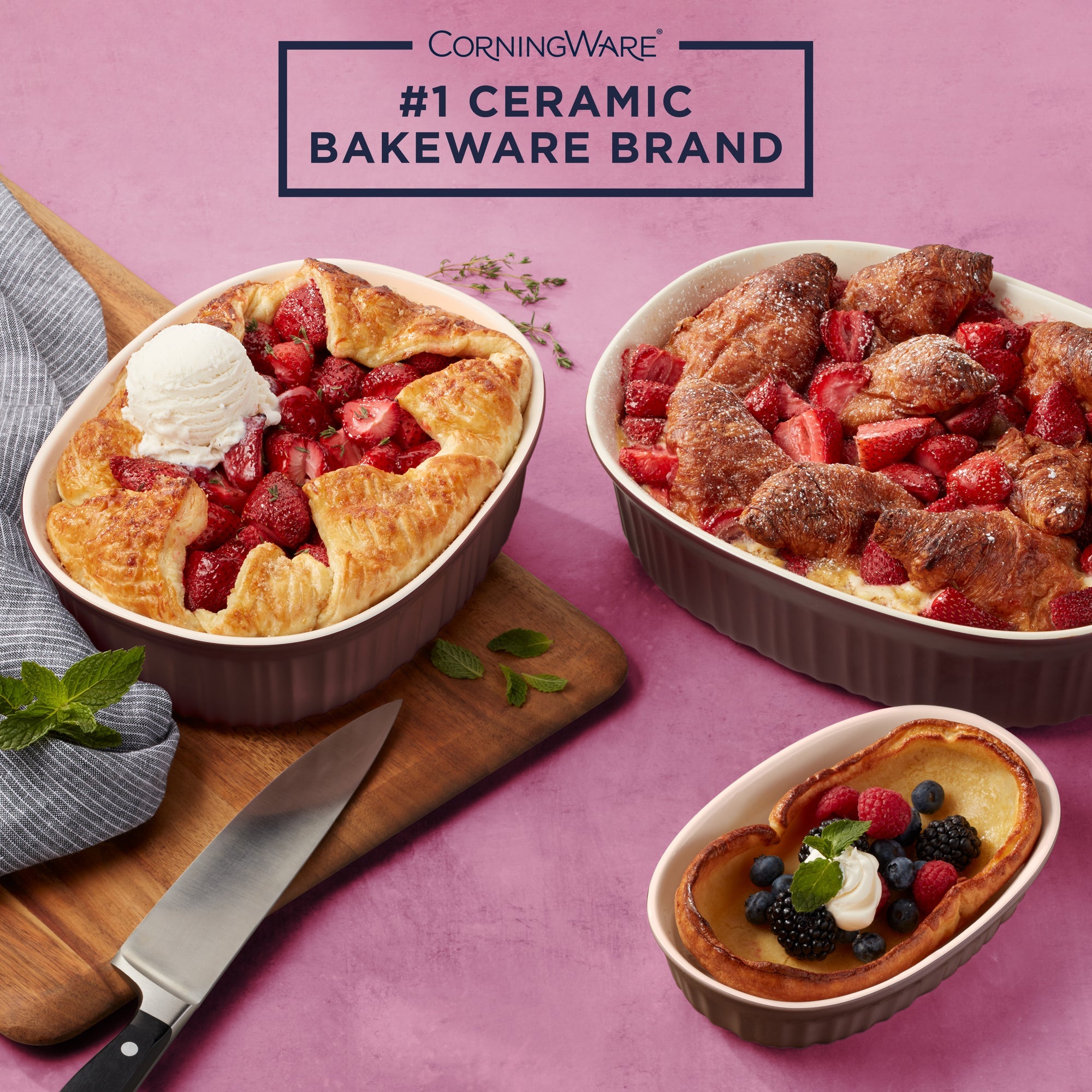 Corningware French Colors 6 Piece Set - Cabernet