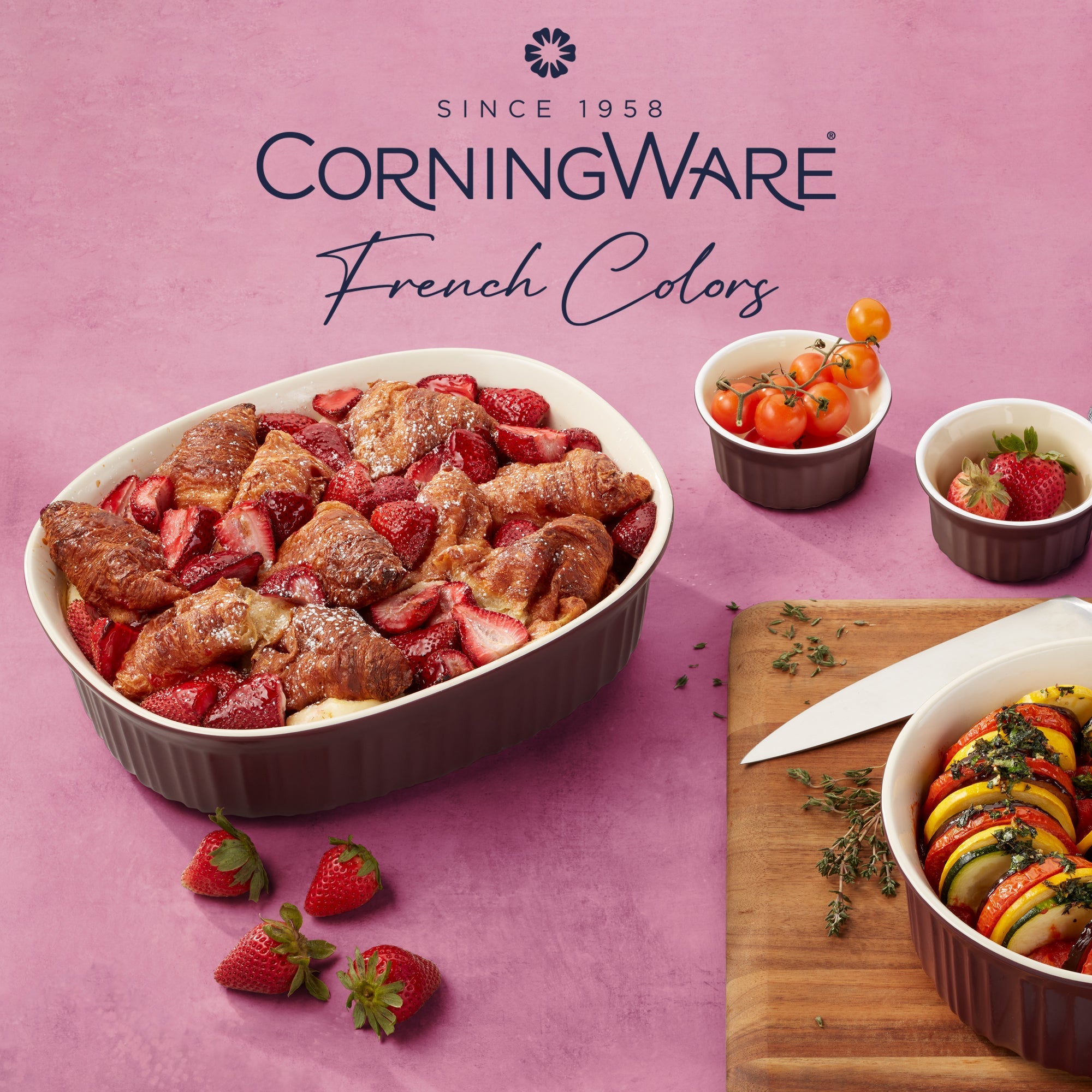 Corningware French Colors 10 Piece Set - Cabernet