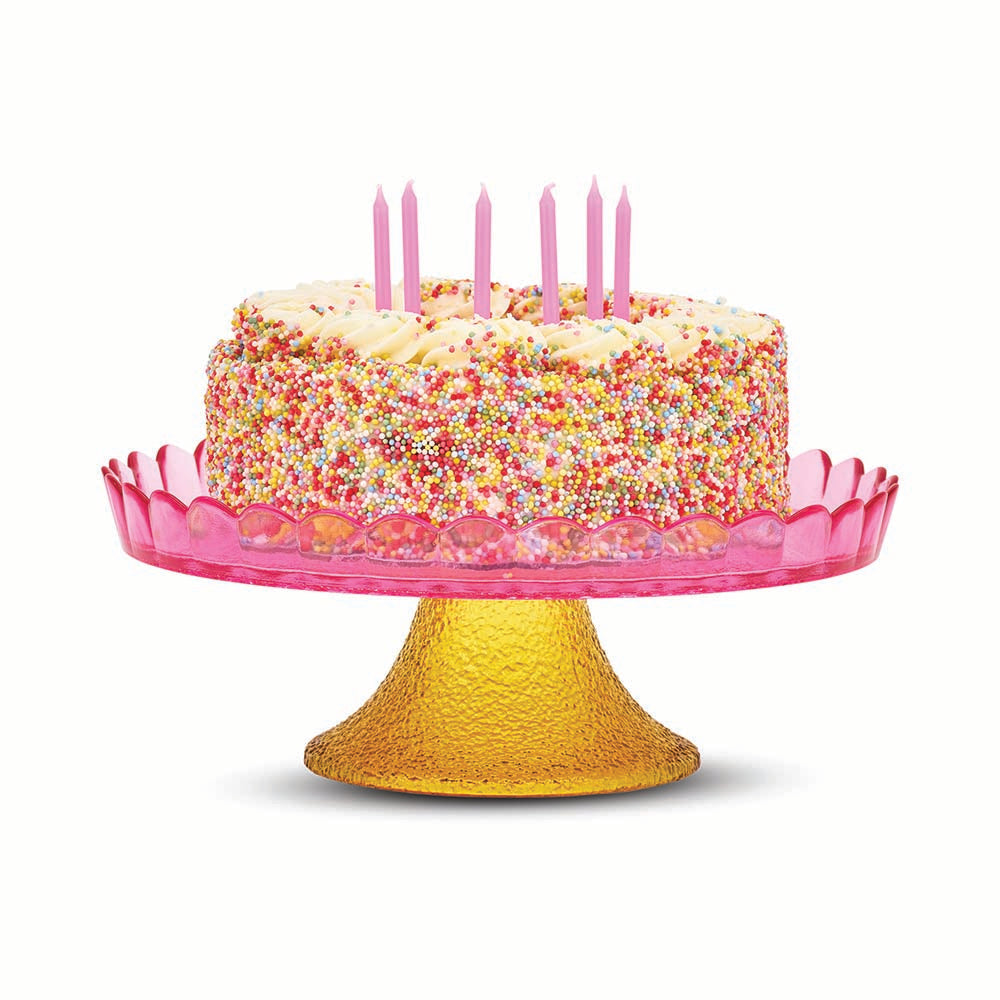 Annabel Trends Cake Stand Pink Scallop
