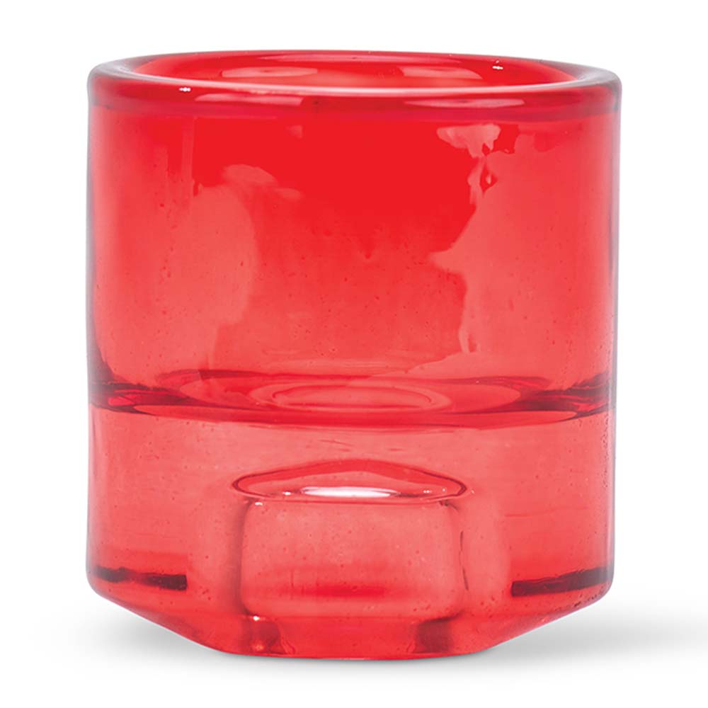 Annabel Trends Glass Candle Holder Red
