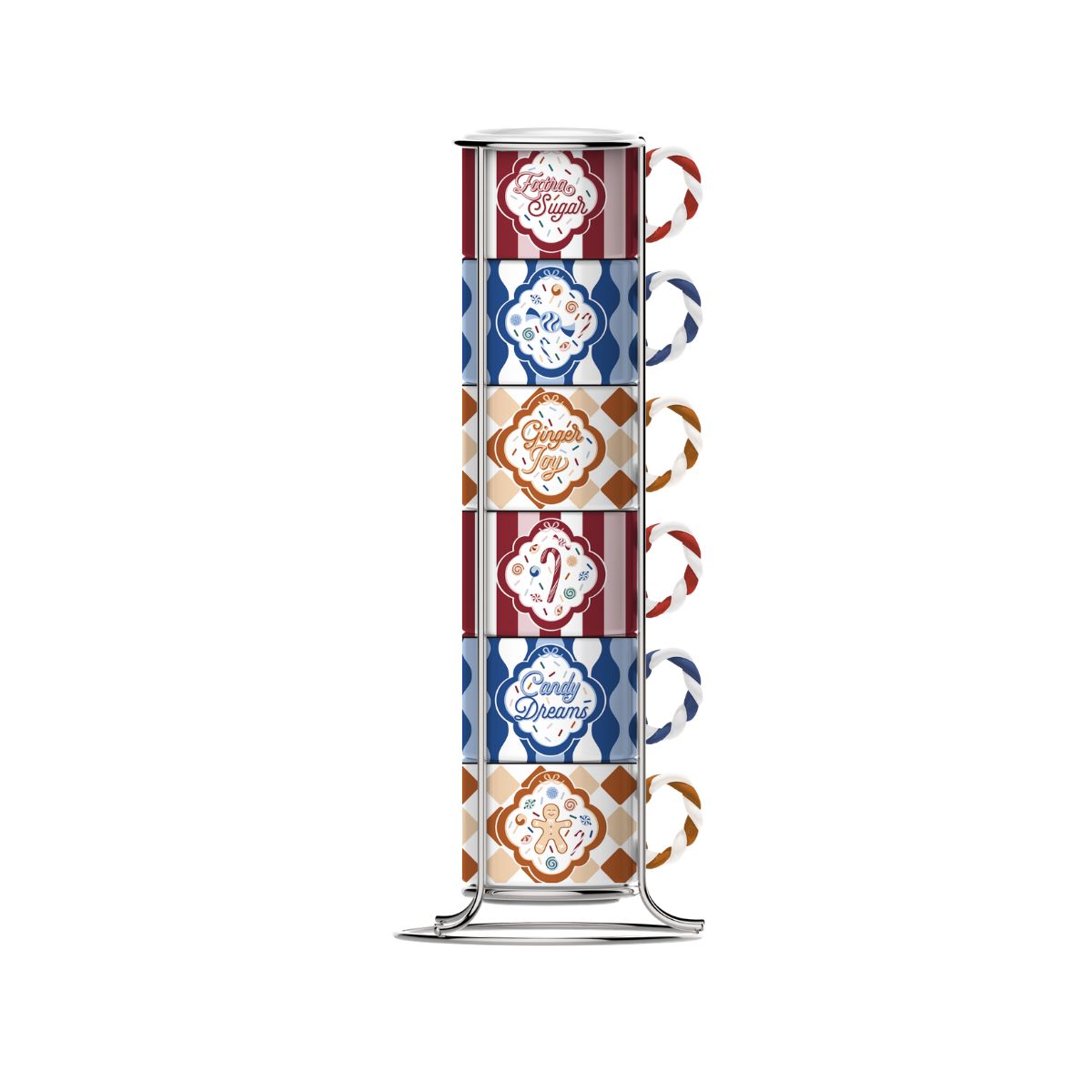 Bialetti Candyland Stackable Cup Set - 6 Piece