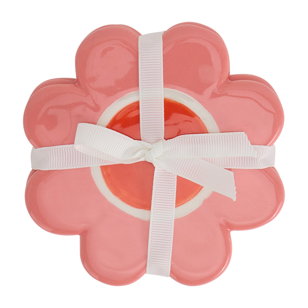 Annabel Trends Ceramic Coaster Set Flower
