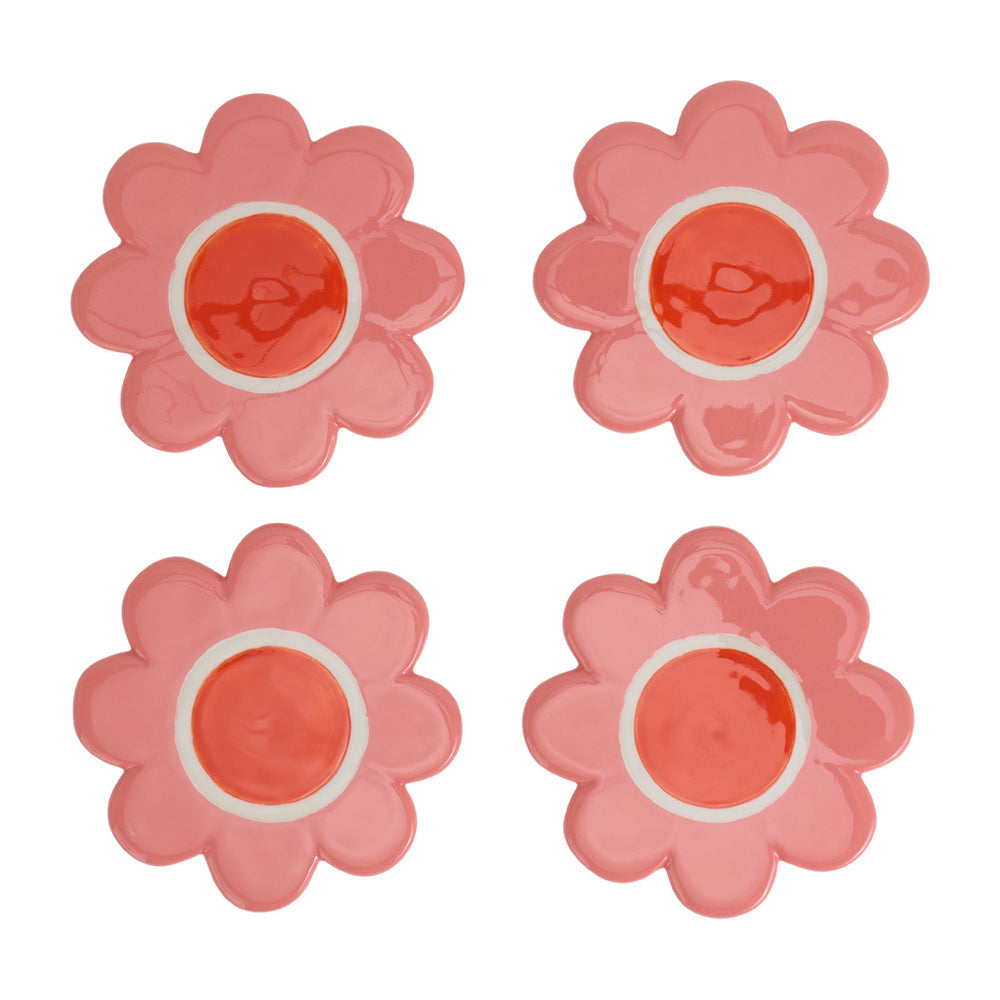 Annabel Trends Ceramic Coaster Set Flower
