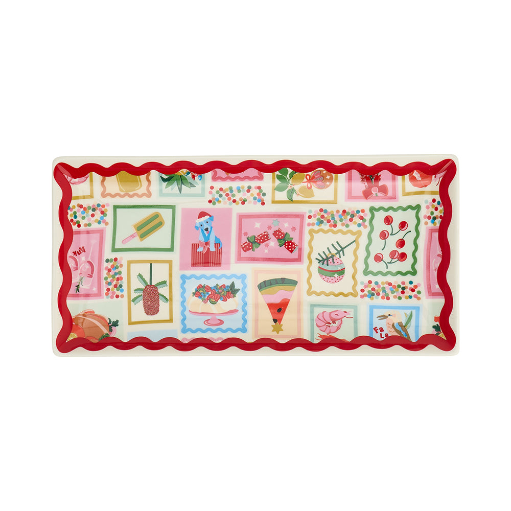 Annabel Trends Christmas Holiday Plate Rectangle