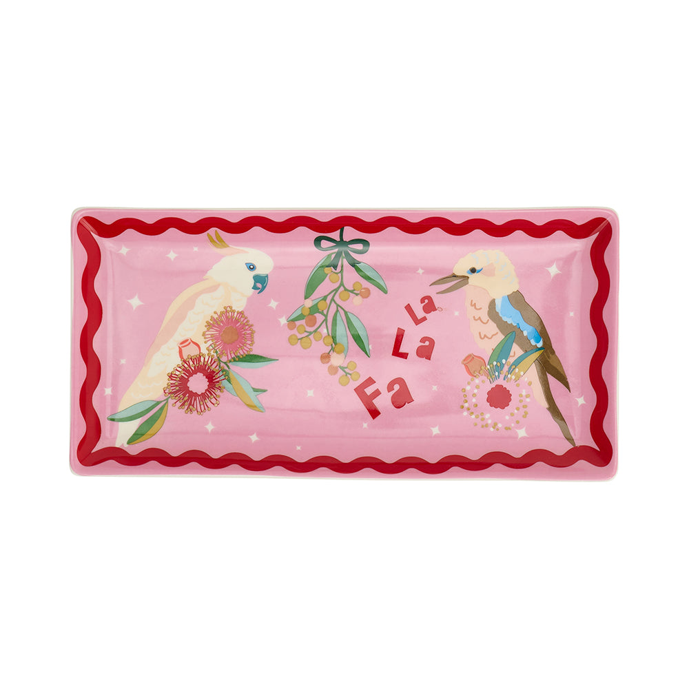 Annabel Trends Festive Birds Plate Rectangle