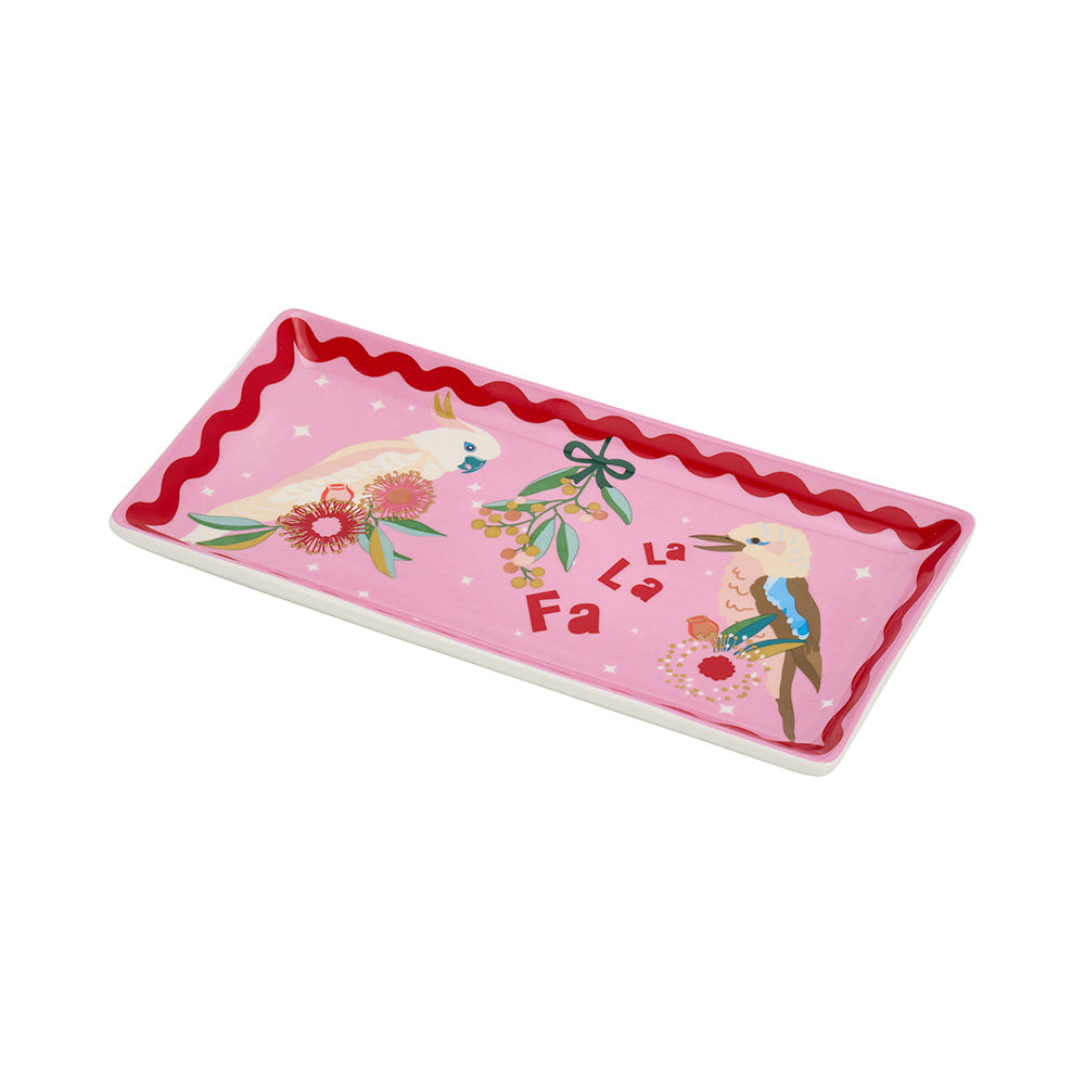 Annabel Trends Festive Birds Plate Rectangle