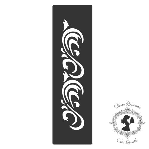Claire Bowman Cake Lace Clara Swirls Side Stencil