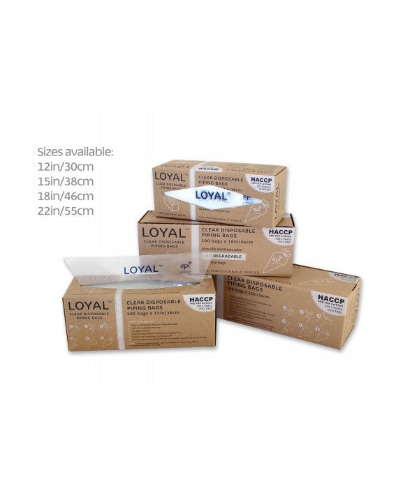 LOYAL Degradable Piping Bag Clear 12 Inch / 30cm