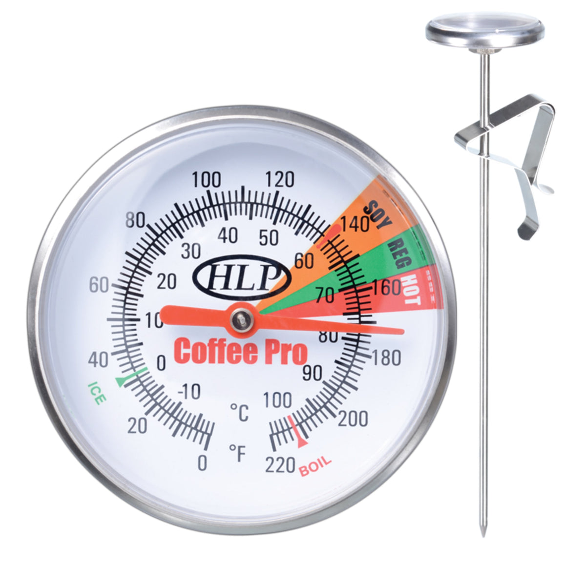 HLP Coffee Pro Long Milk Frothing Thermometer 210mm