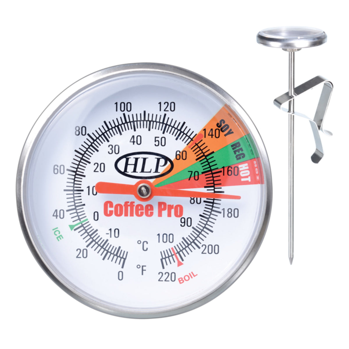 HLP Coffee Pro Short Milk Frothing Thermometer 150mm