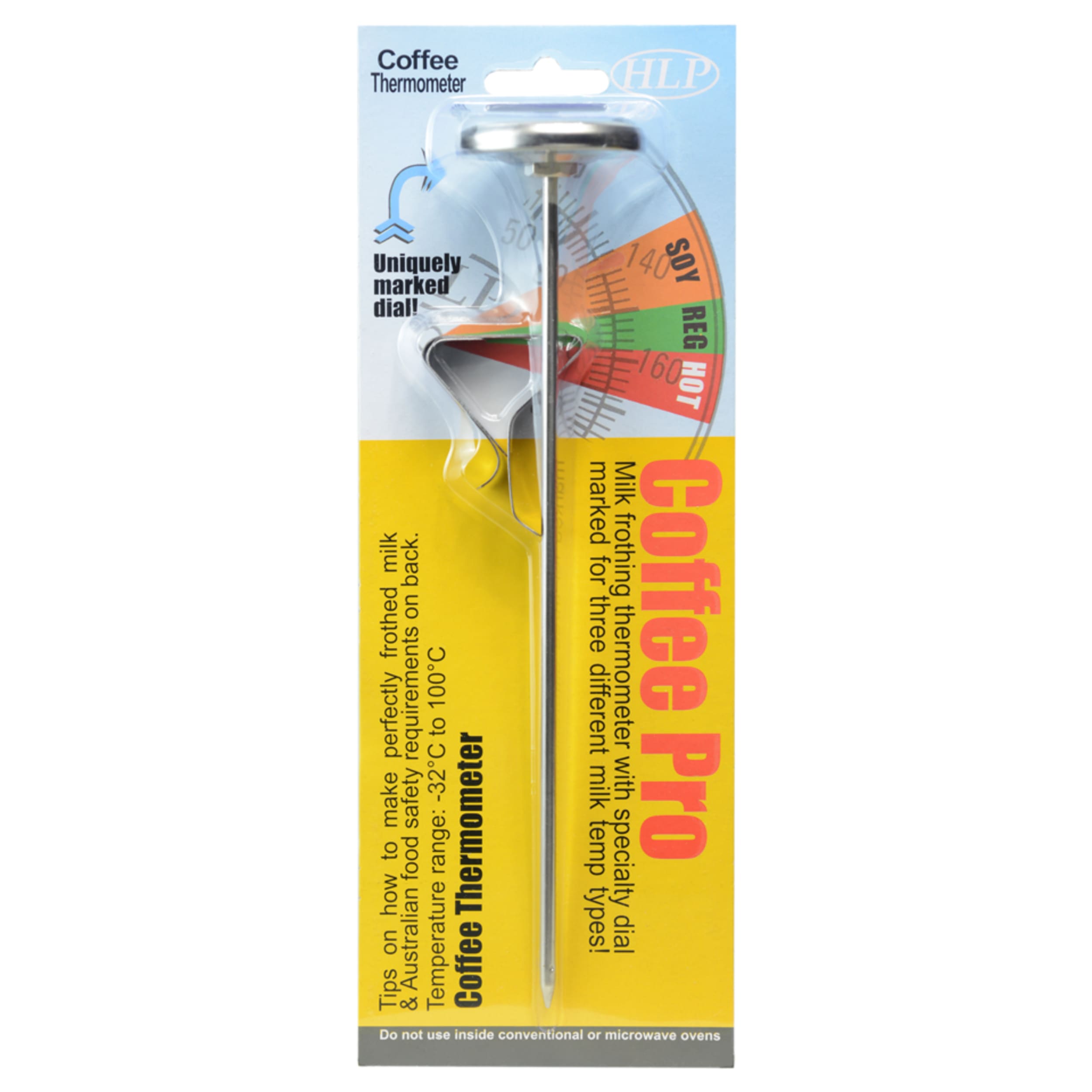 HLP Coffee Pro Long Milk Frothing Thermometer 210mm