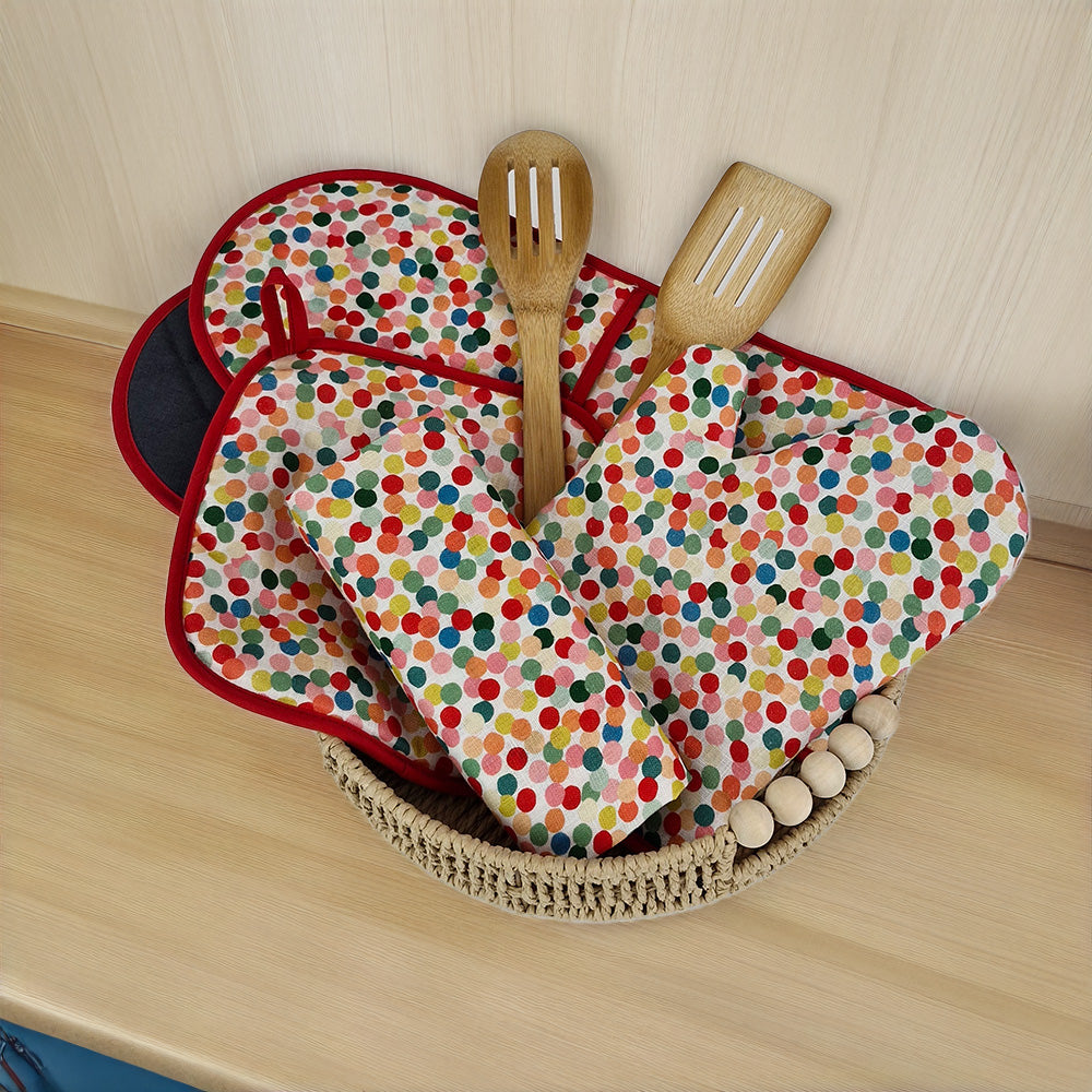 Annabel Trends Linen Oven Mitt Single Confetti