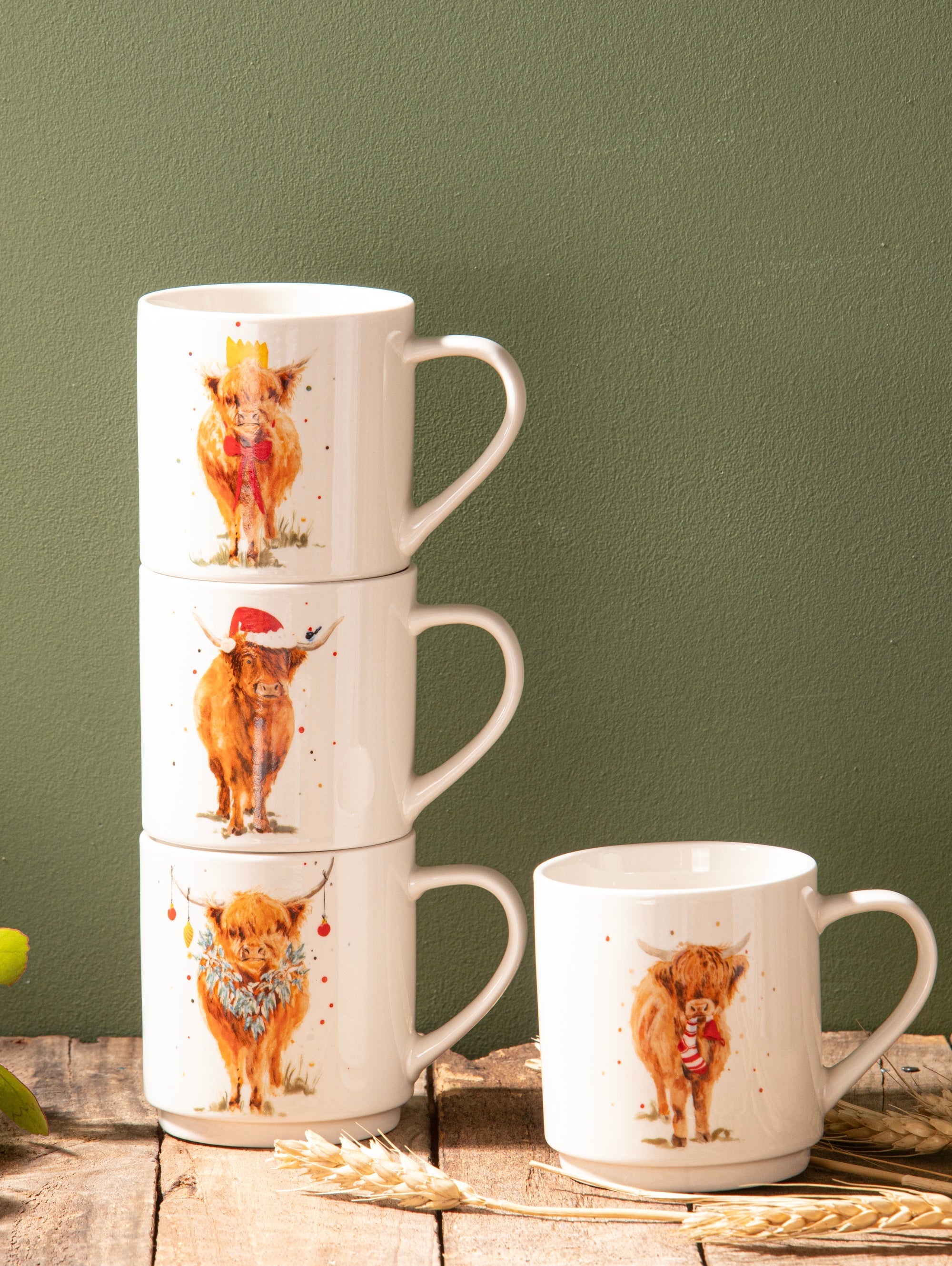 Ashdene Coo Christmas Stackable 4pk Mug