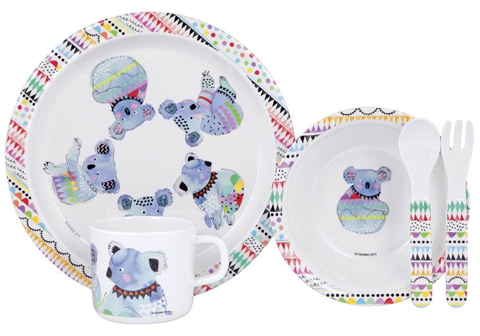 Ashdene Cooee 5 Piece Koala Kids Dinner Set