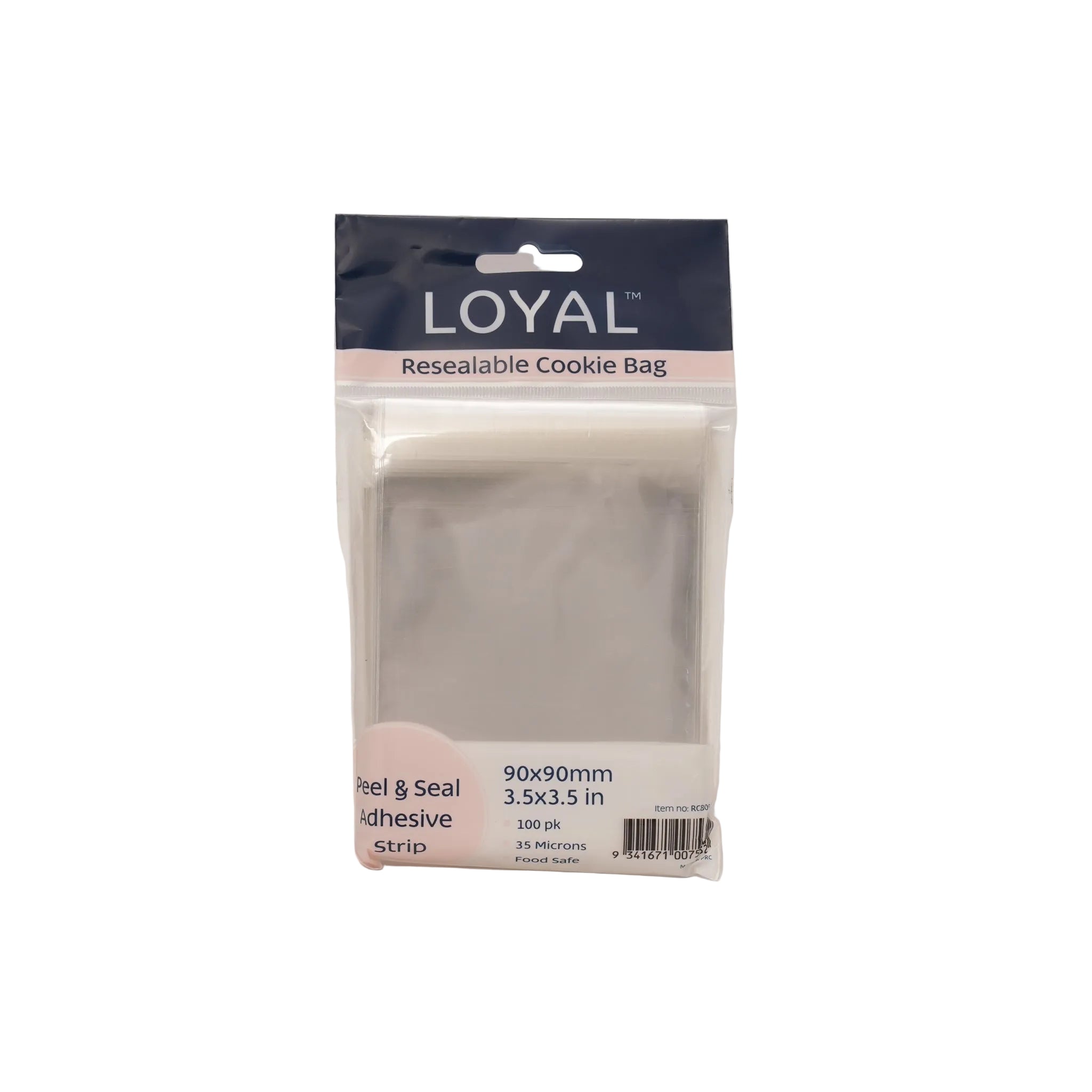 LOYAL Resealable Cookie Bag - 90 x 90mm