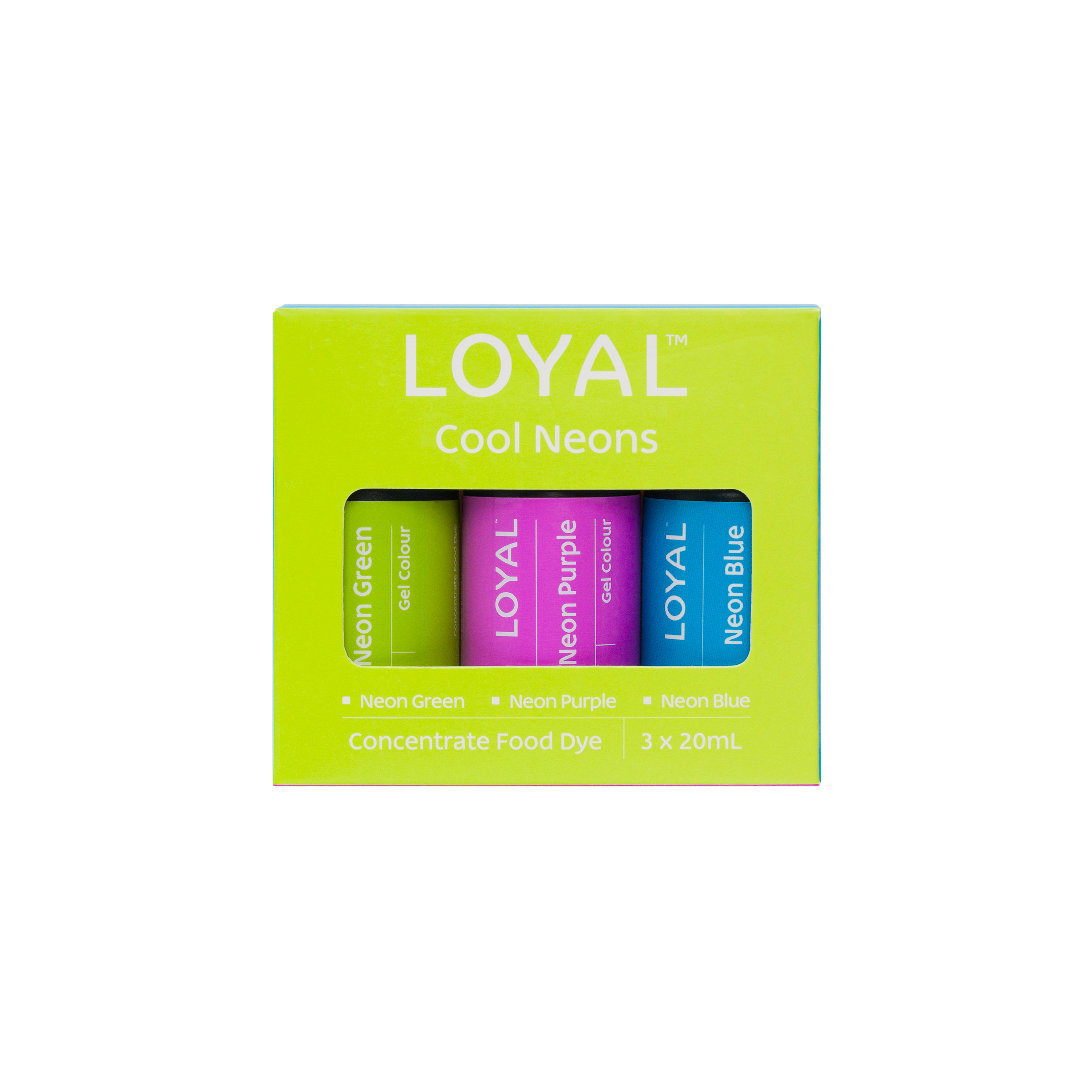 LOYAL Gel Colour Set Cool Neons 20ml 3 Piece