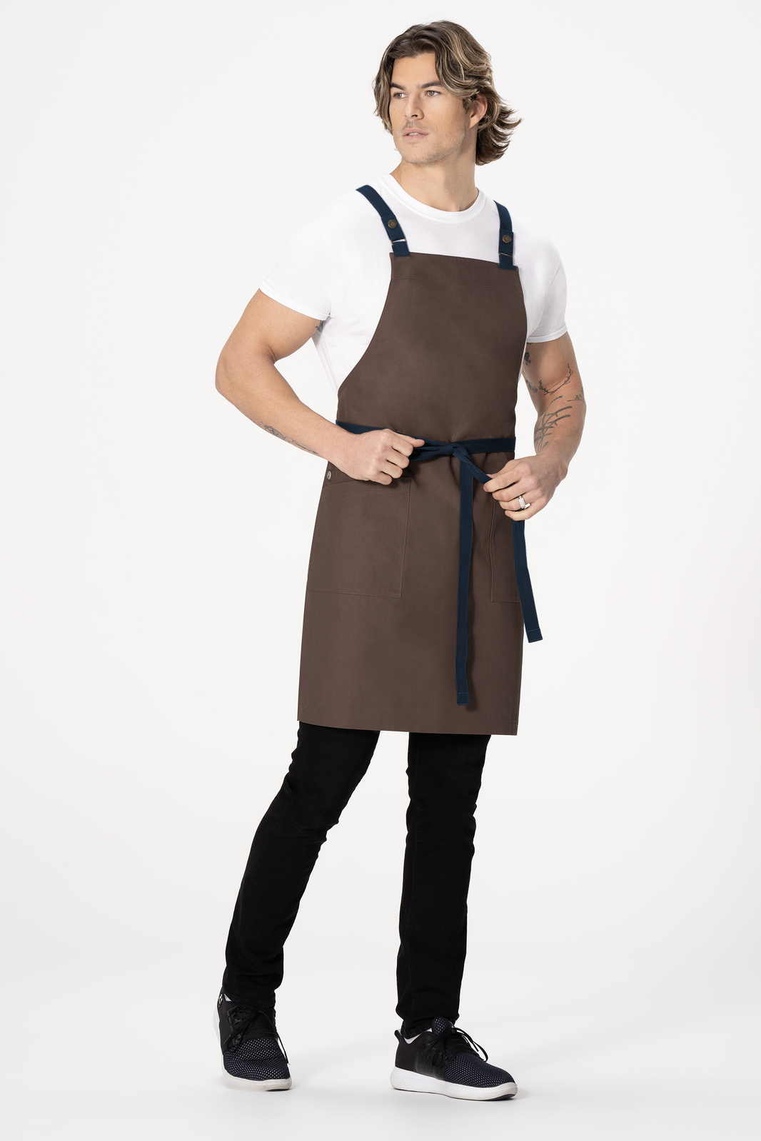 Chef Works Lockharte Cross Back Apron - Espresso