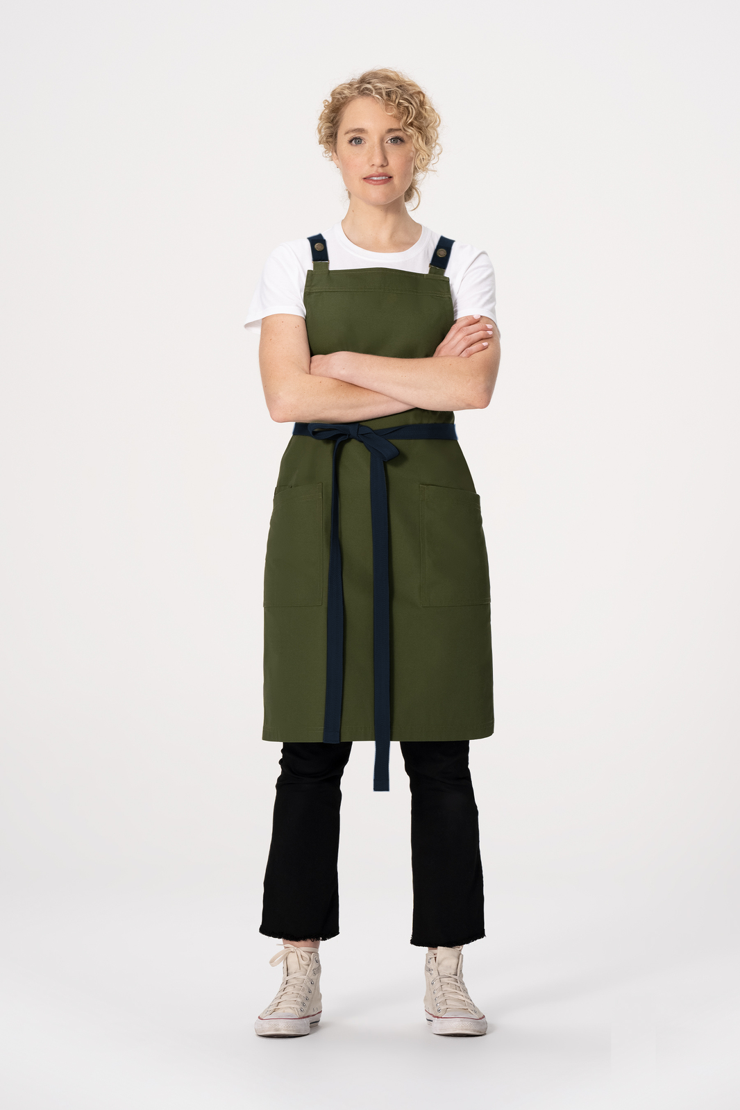 Chef Works Lockharte Cross Back Apron - Military Green