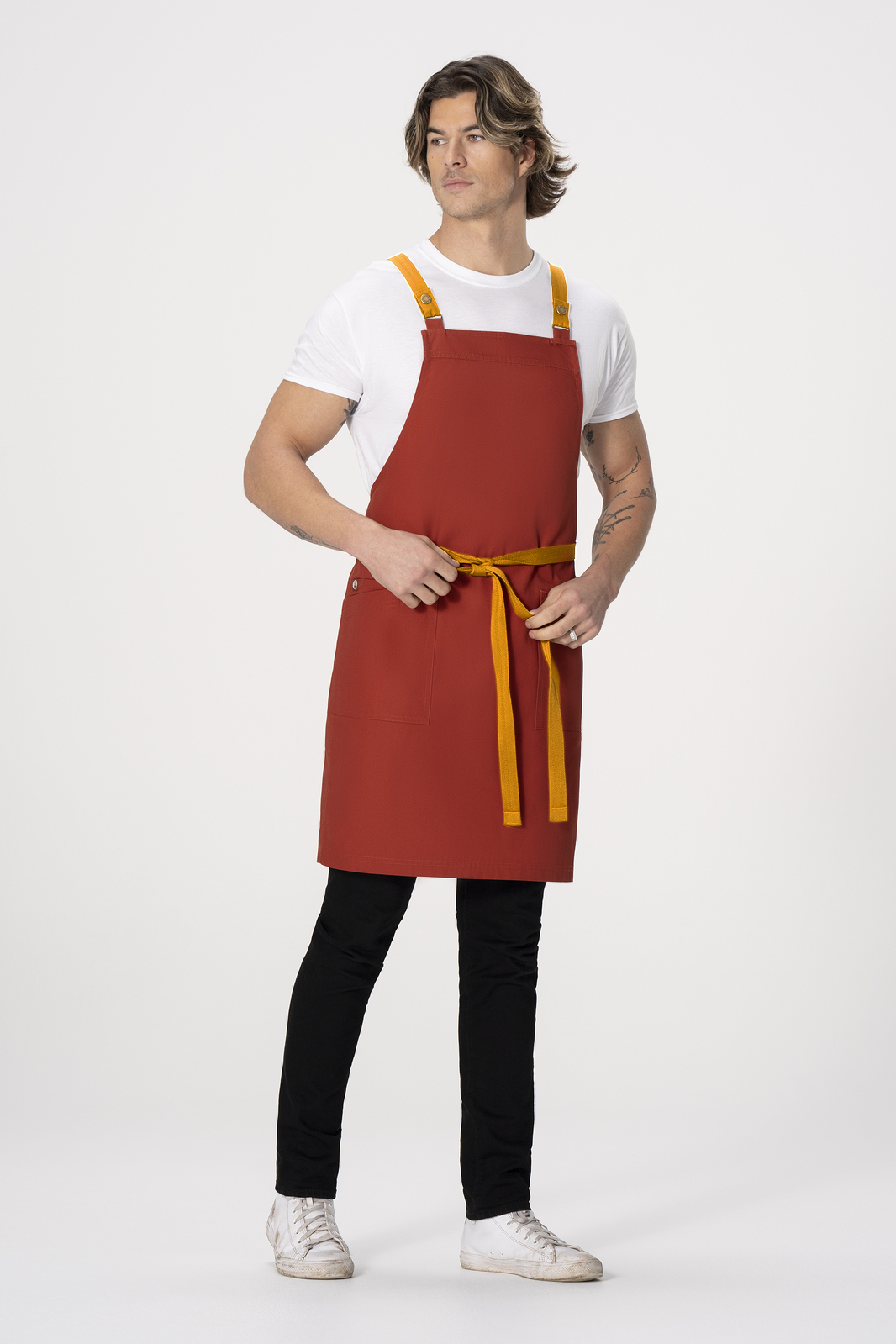 Chef Works Lockharte Cross Back Apron - Rust