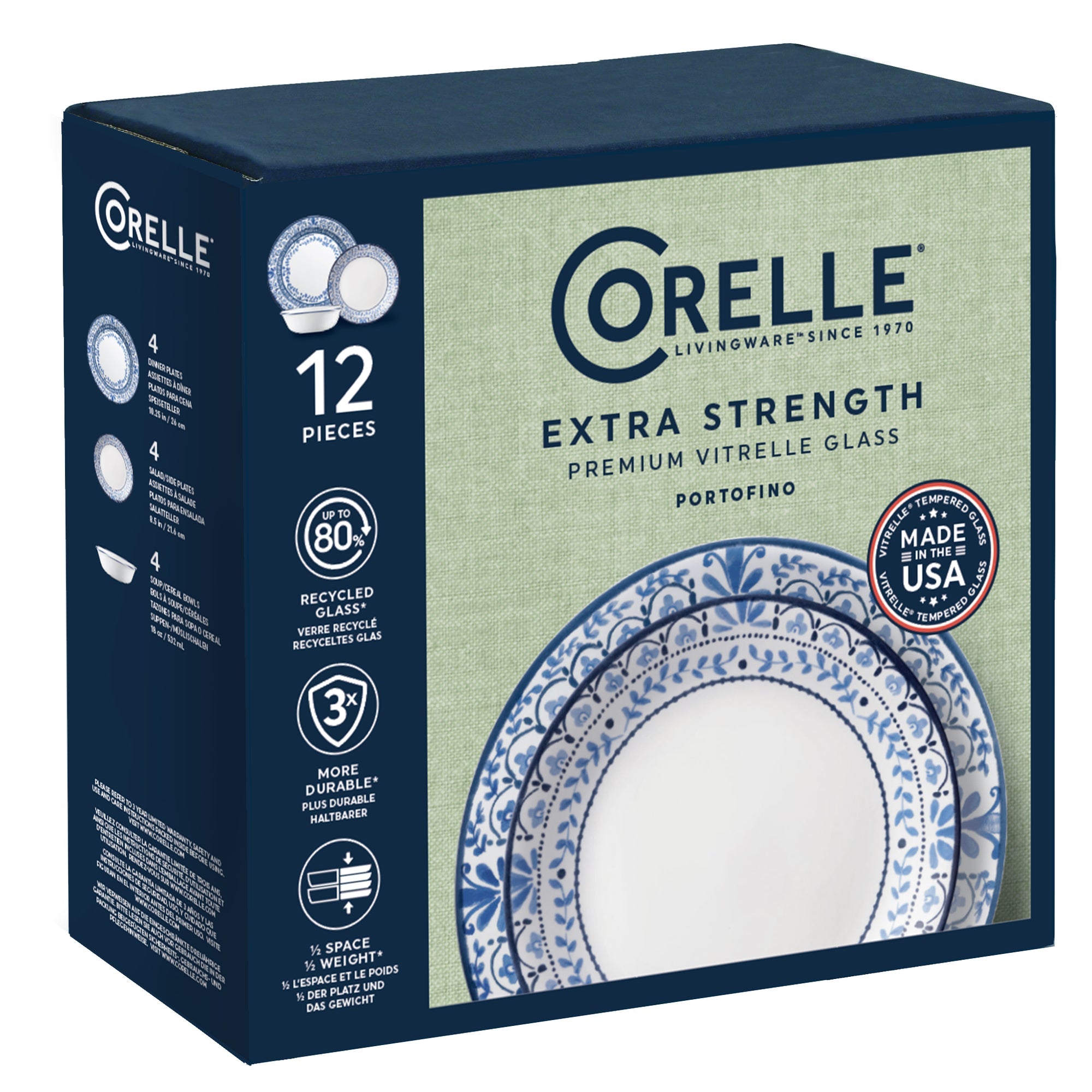 Corelle Portofino 12 Piece Dinner Set