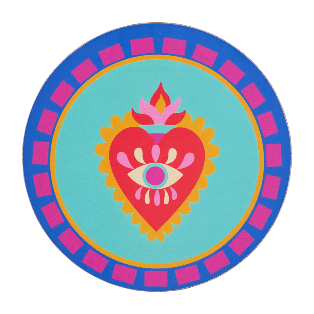 Annabel Trends Cork Backed Coaster Fiesta 6pc