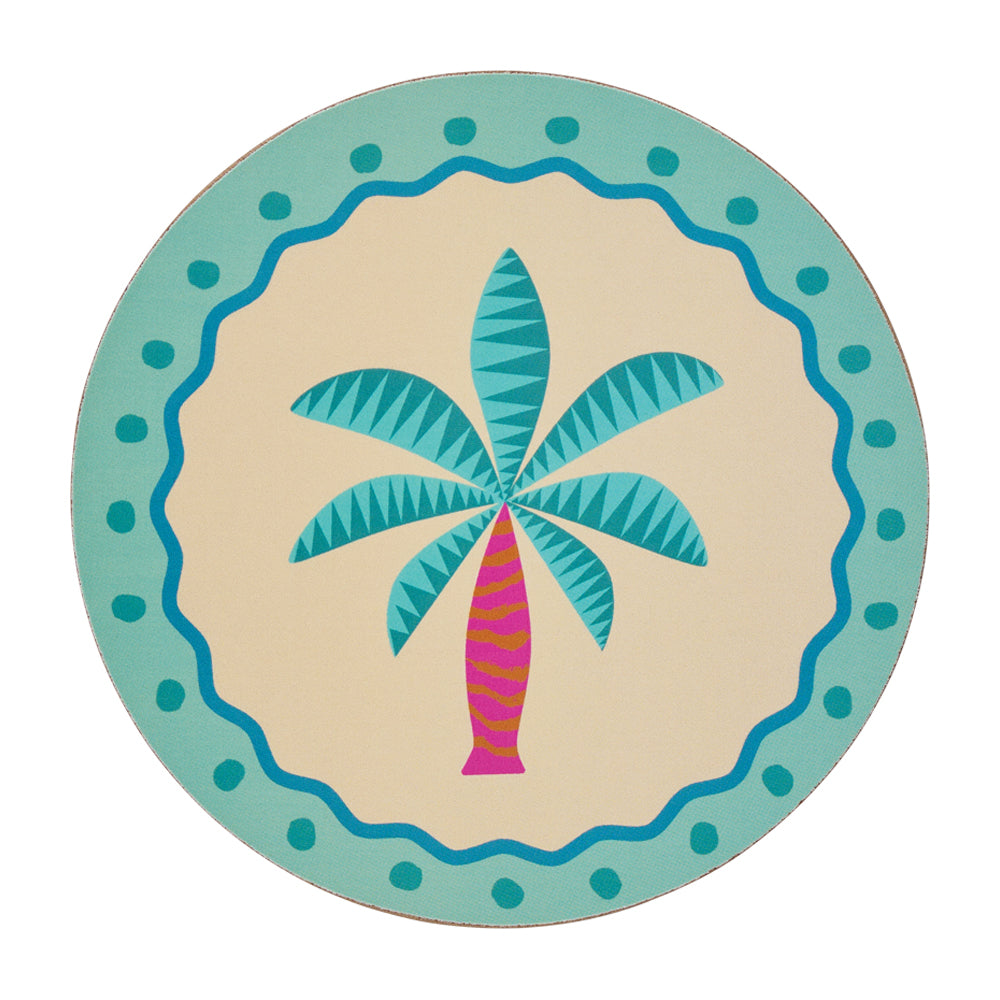 Annabel Trends Cork Backed Coaster Fiesta 6pc