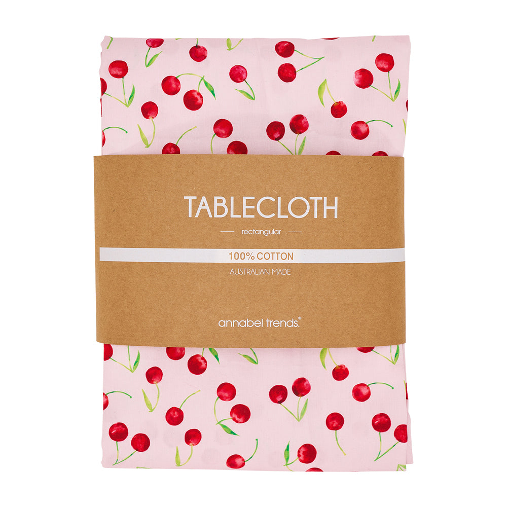 Annabel Trends Cotton Tablecloth Cherrylicious Large 140cm x 300cm