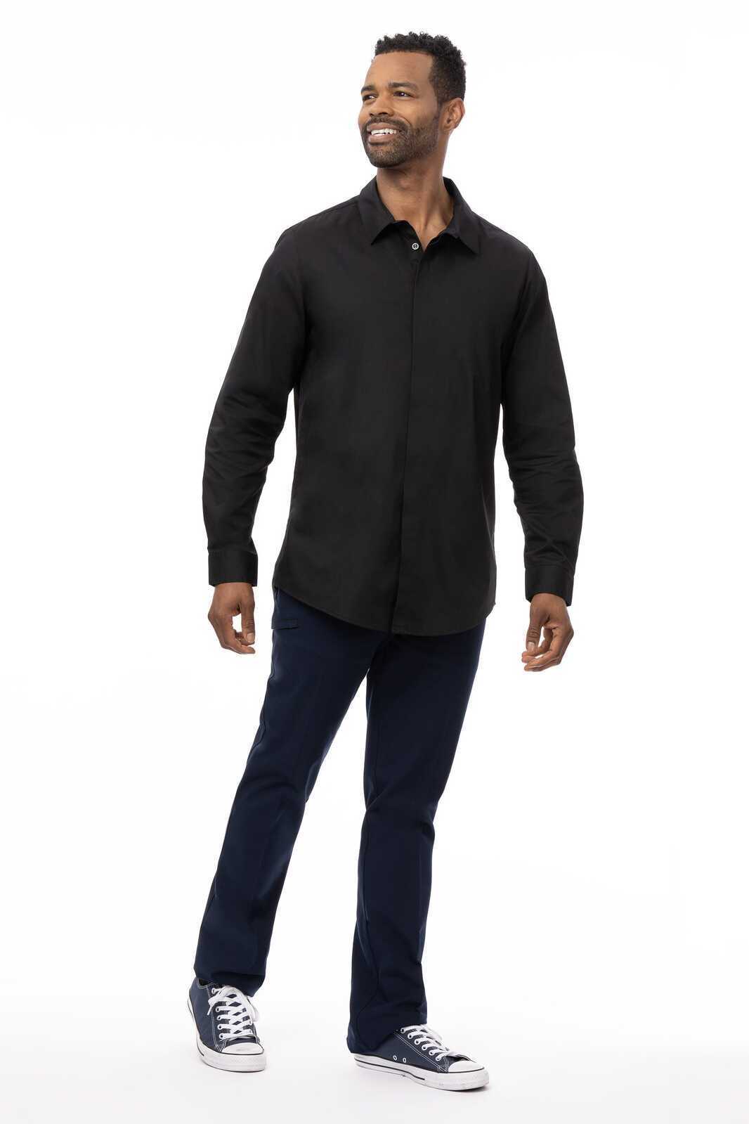 Chef Works Premium Formal Men's Dress Shirt - Black