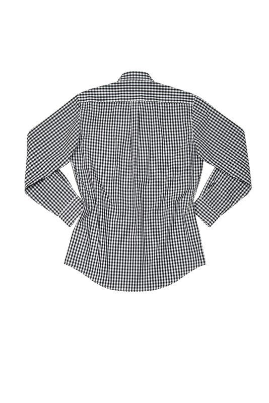 Chef Works Gingham Men's Dress Shirt- - Black