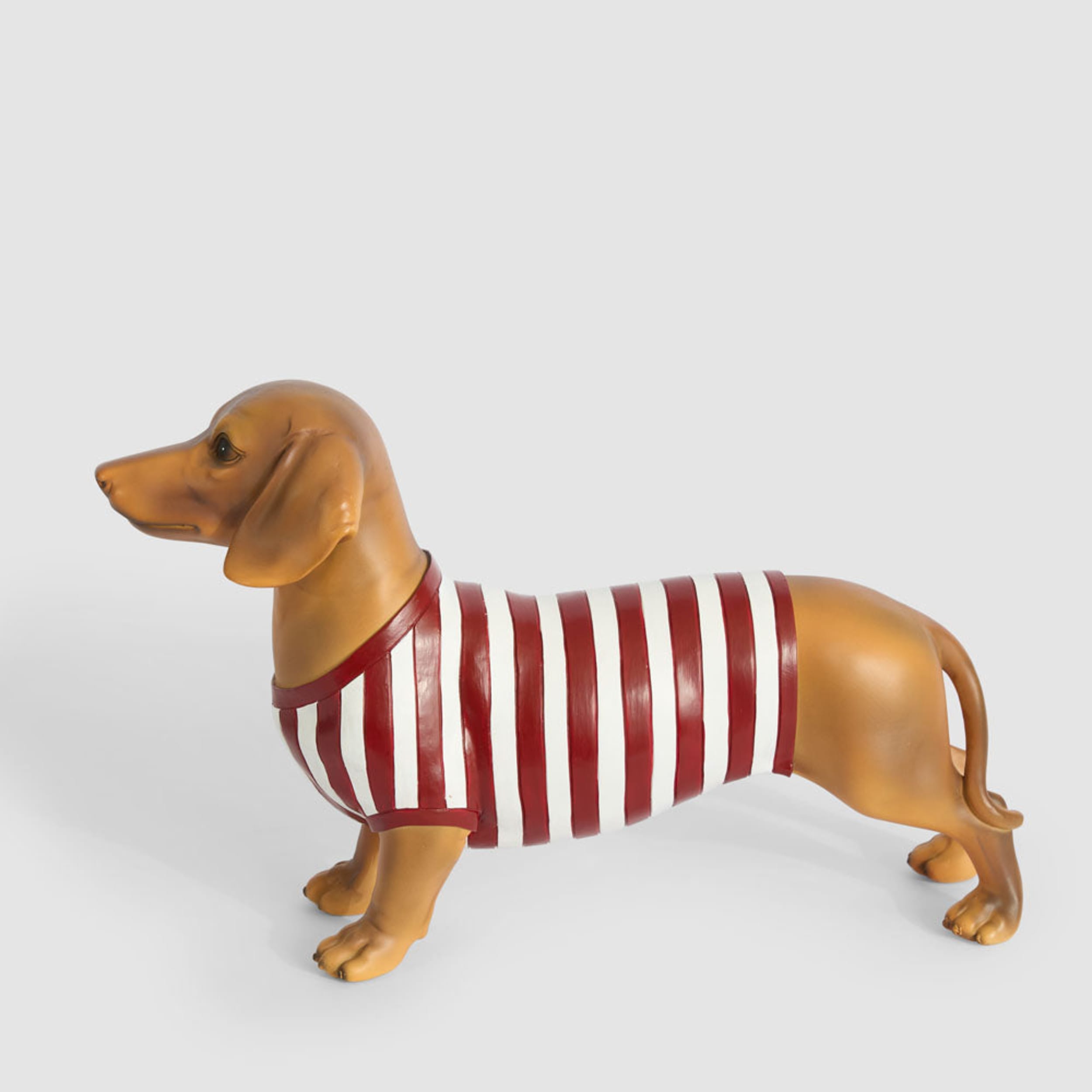 Florabelle Living Jax Dachshund Sculpture Red Stripe