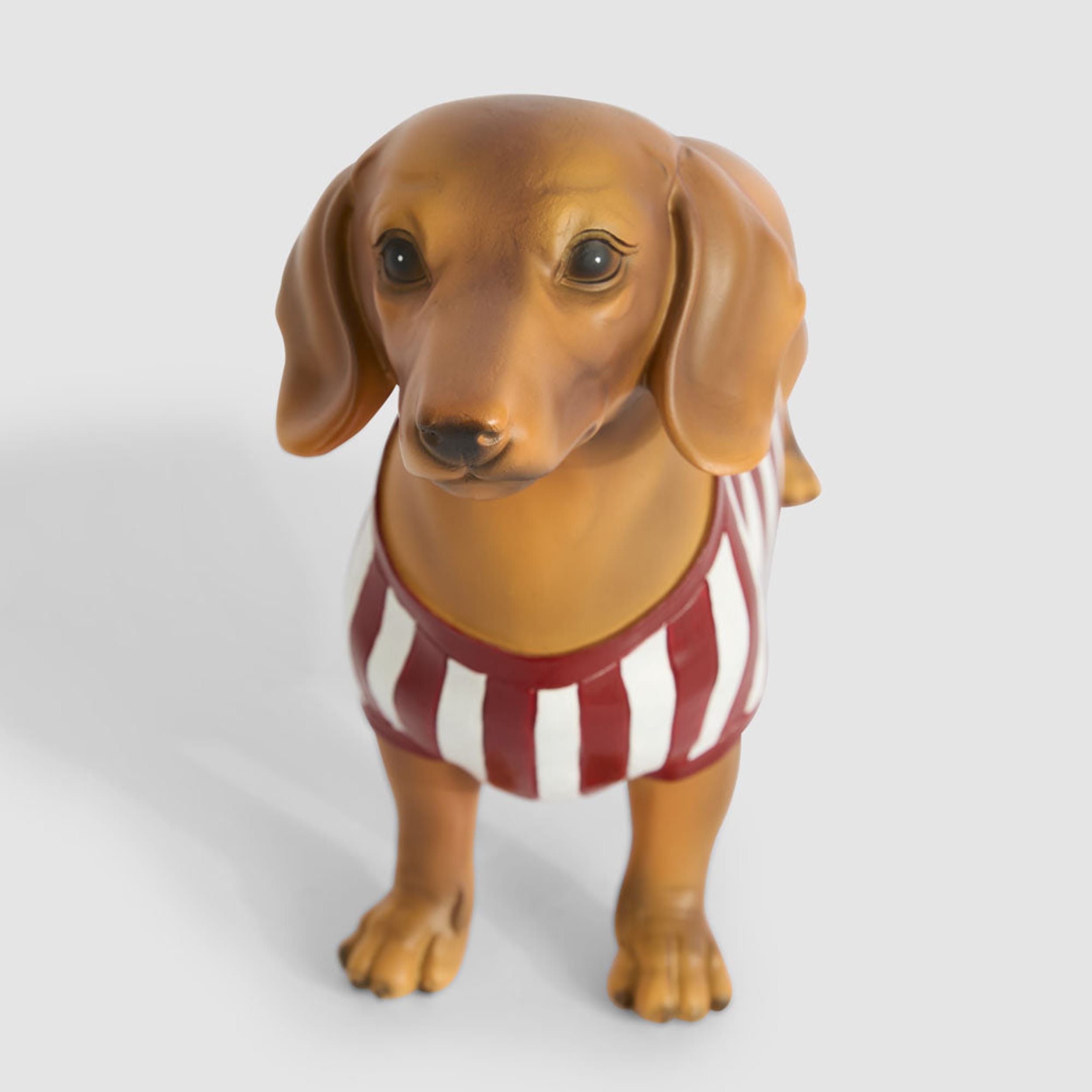 Florabelle Living Jax Dachshund Sculpture Red Stripe