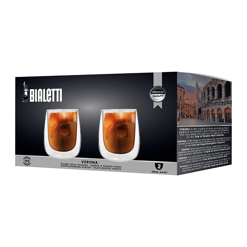Bialetti Verona 250ml 2-Piece Double Wall Glass Gift Set