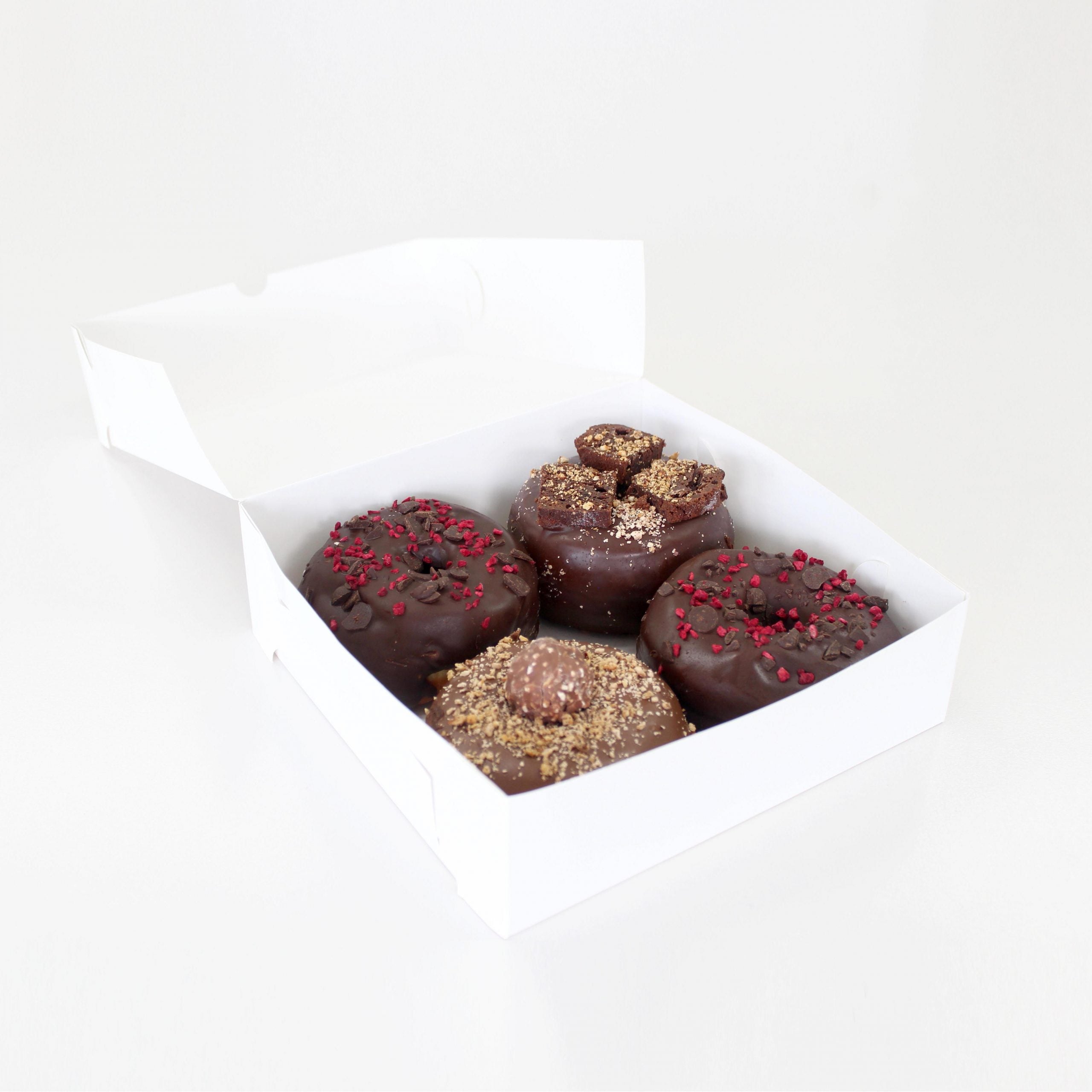 LOYAL Donut Box 4 Cavity 8.25 x 8.25 x 2.5 Inch