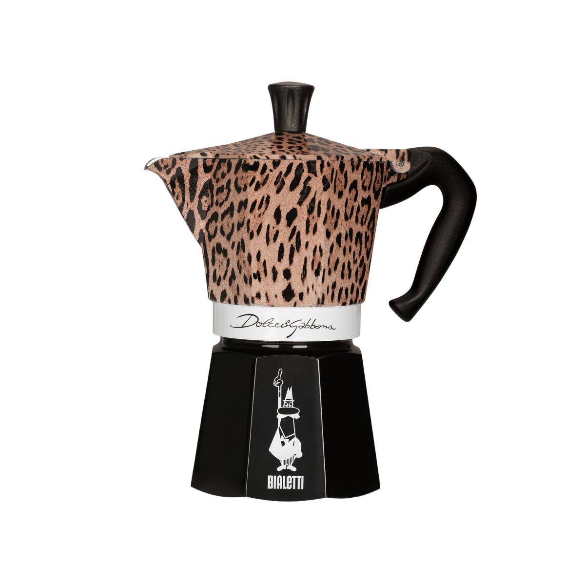 Bialetti Dolce & Gabbana Leopardo Moka Express 6 Cup (270 ml) Stovetop Coffee Maker