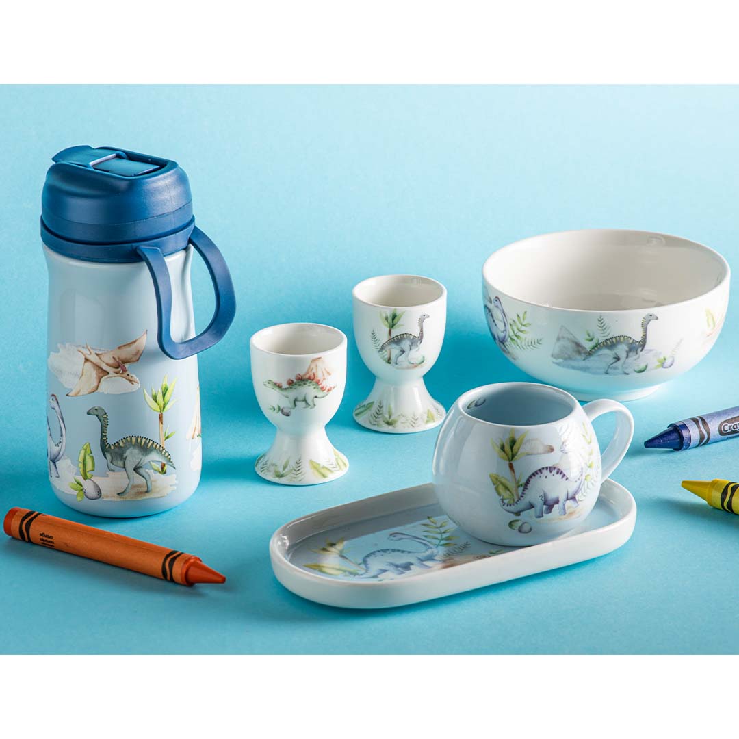 Ashdene Dino Land Ceramic 4 Piece Kids Set