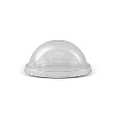 ecoware PET Dome Lid 78mm for 6oz 8oz Cups with Die-Cut Hole (Carton of 1000)