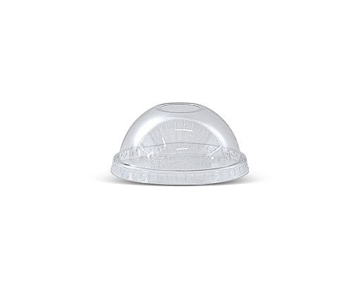 ecoware PET Dome Lid for 10oz 12oz Cups with Die-Cut Hole (Carton of 1000)