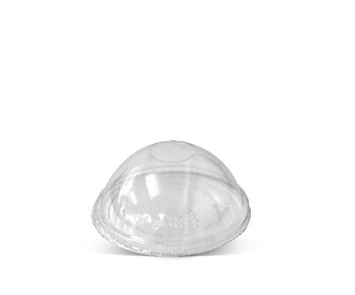 ecoware PET Dome Lid for 8oz Cups with No Hole (Carton of 1000)