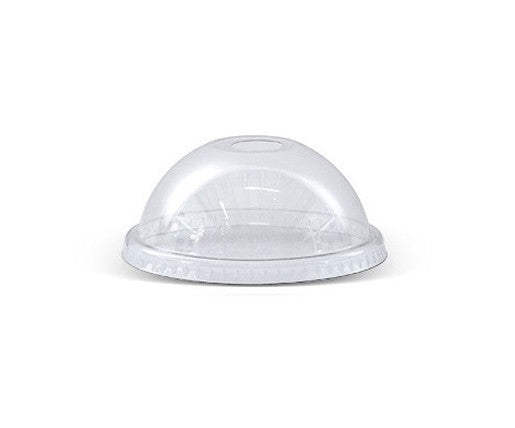 ecoware PET Dome Lid with Die-Cut Hole (fits U Cups) (Carton of 1000)