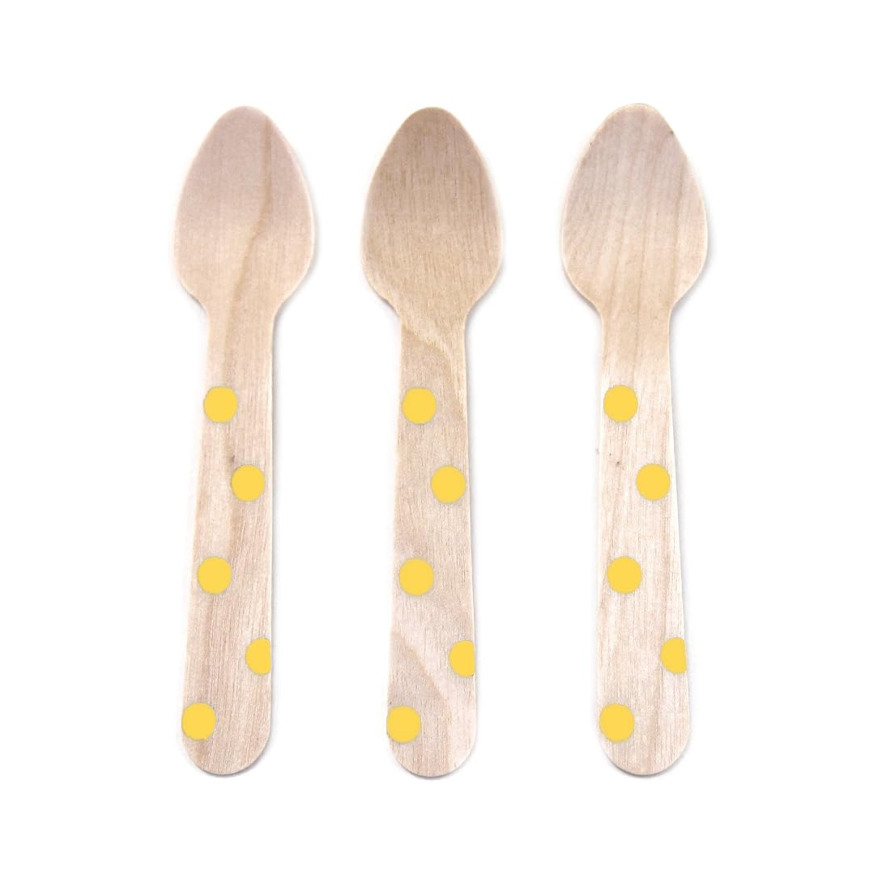 Dress My Cupcake Wooden Spoons Small Yellow 12 Pack